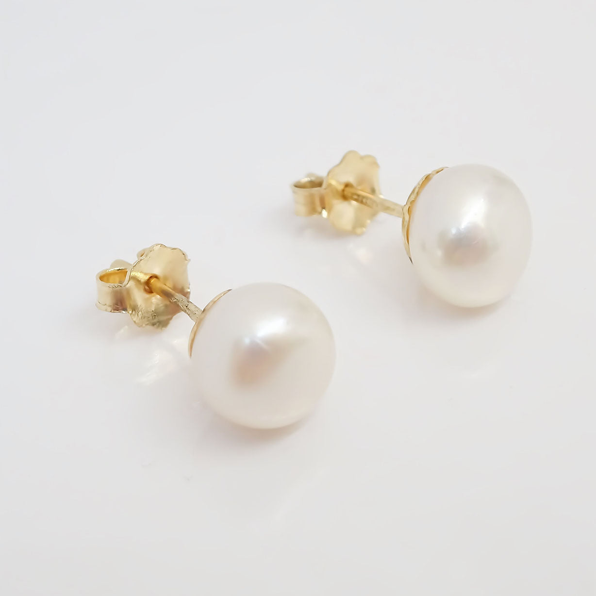 Amor Eterno - Broqueles / Perla Chica / Aretes Oro 10k