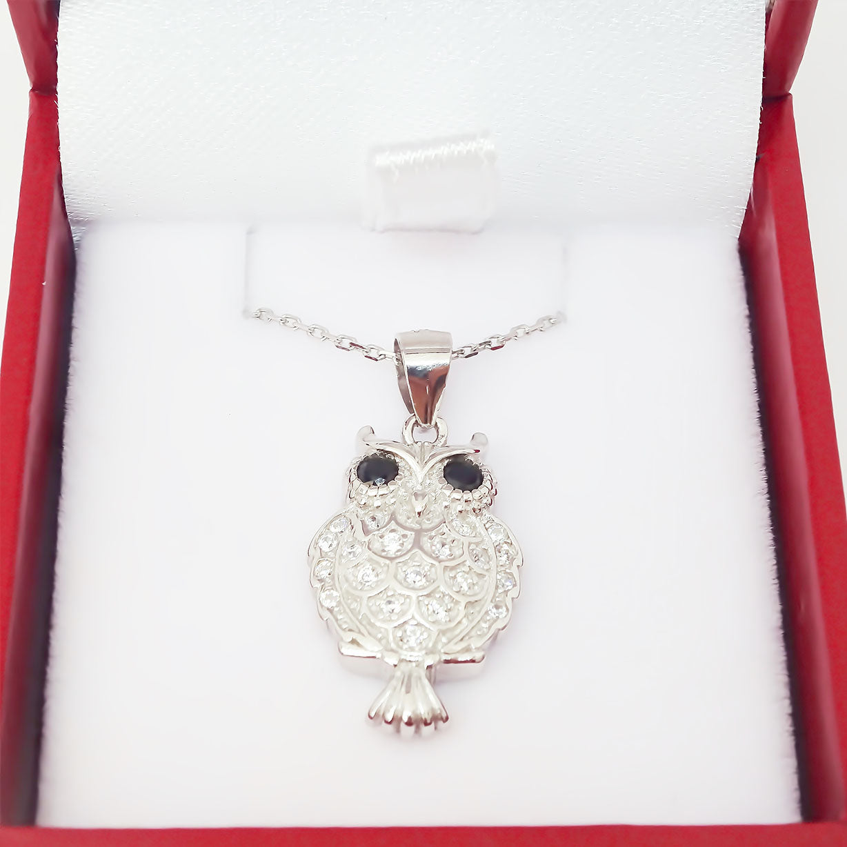 Amor Eterno - Dije + Cadena Regalo Plata Oro 24k / Búho