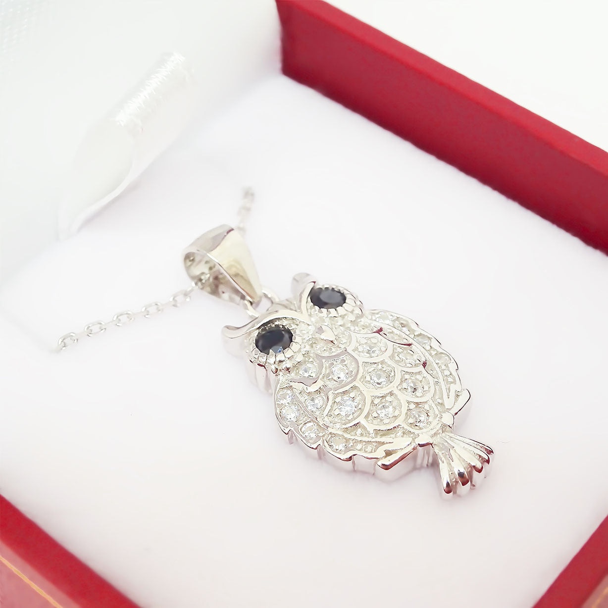 Amor Eterno - Dije + Cadena Regalo Plata Oro 24k / Búho