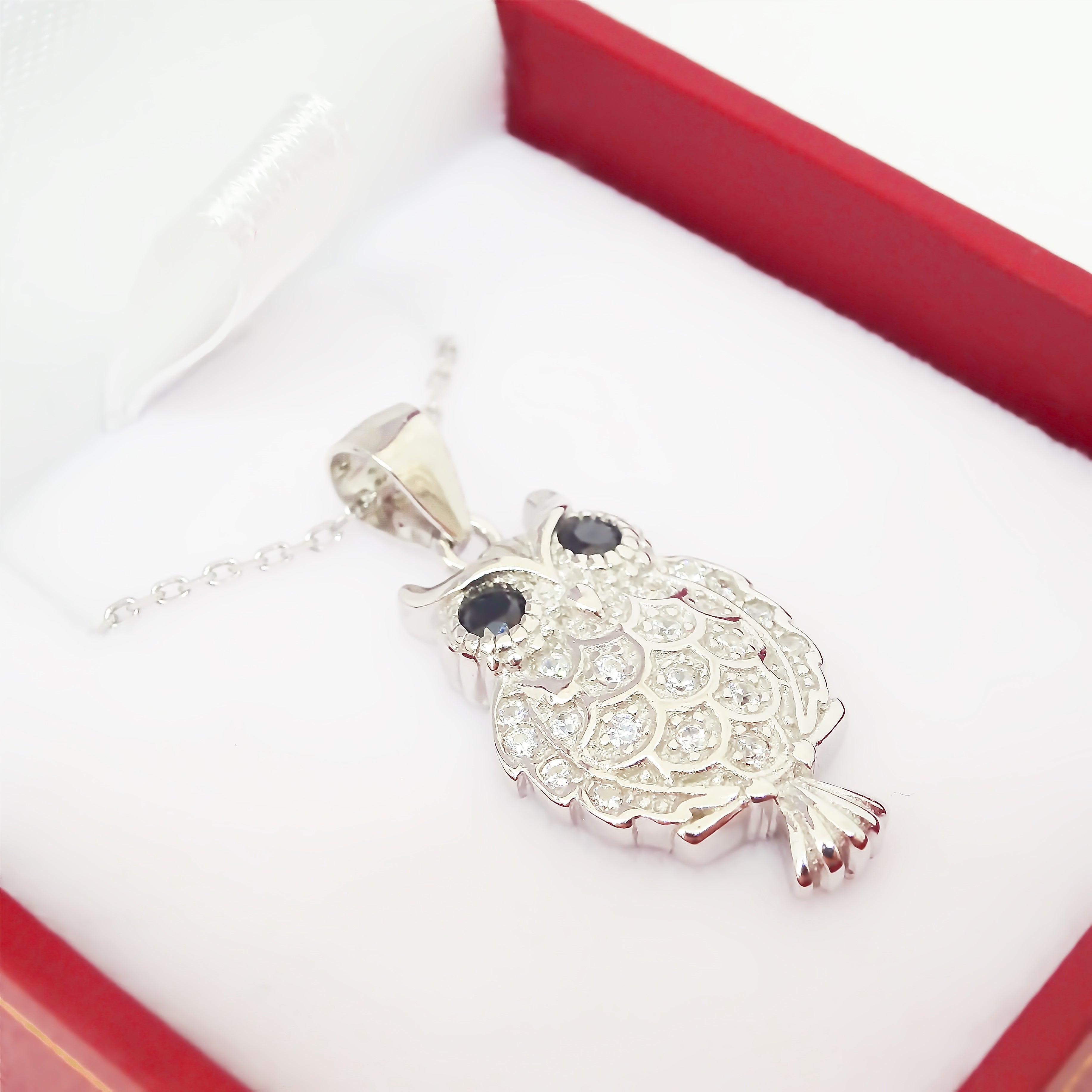 Amor Eterno - Dije + Cadena Regalo Plata Oro 24k / Búho