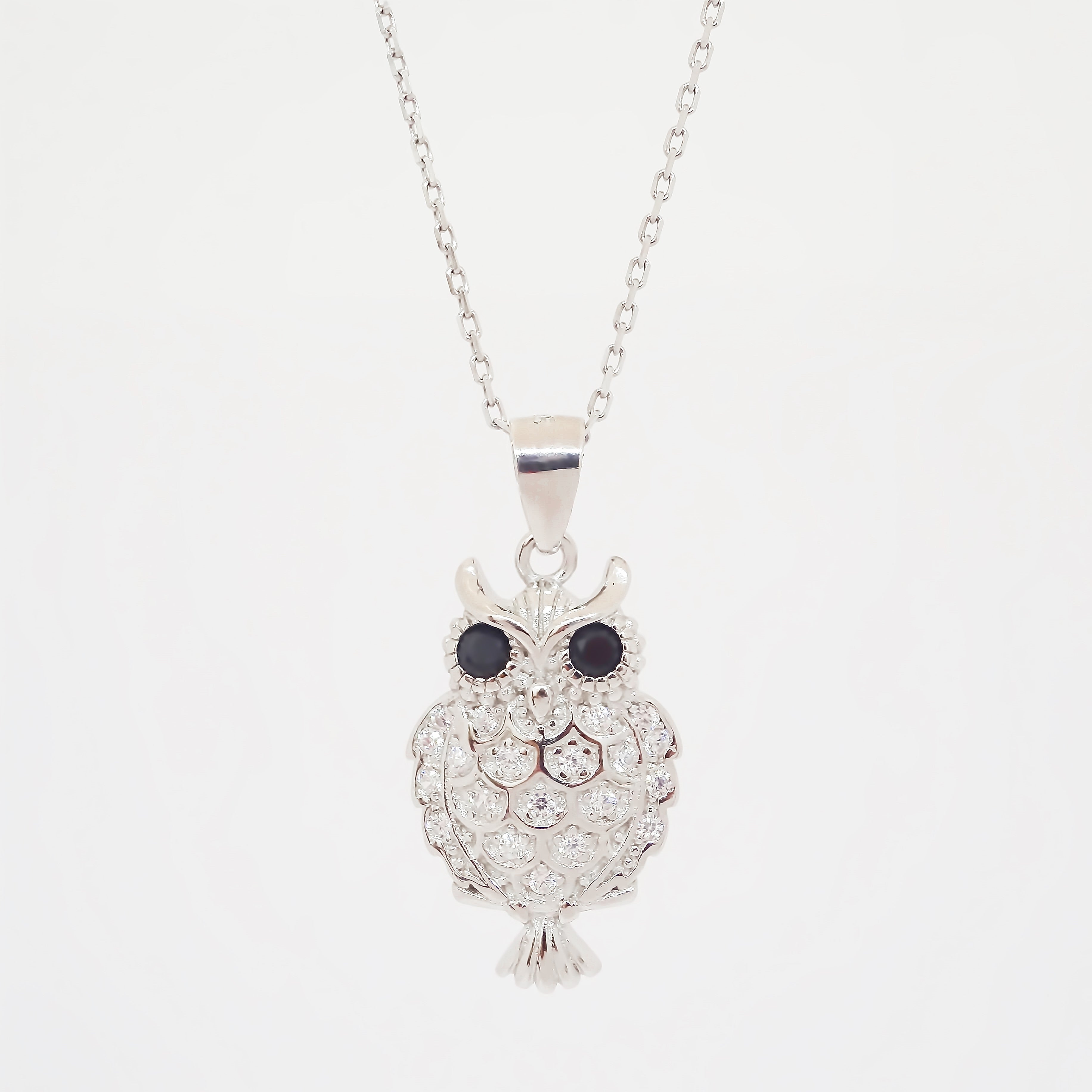 Amor Eterno - Dije + Cadena Regalo Plata Oro 24k / Búho