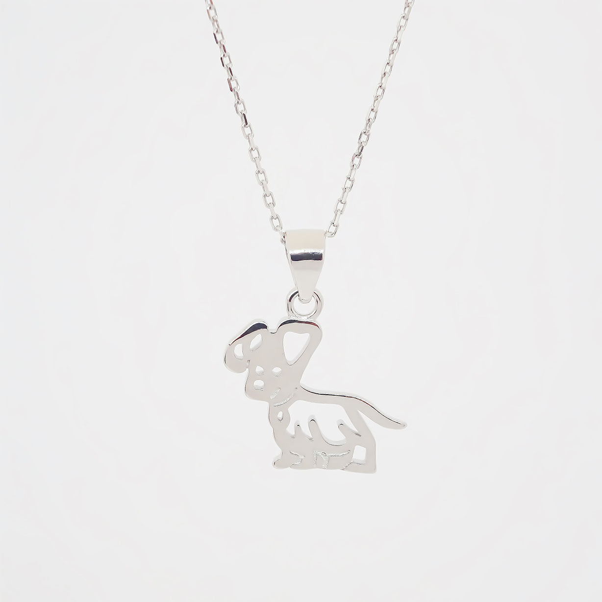 Amor Eterno - Dije + Cadena Regalo Plata Oro 24k / Perrito