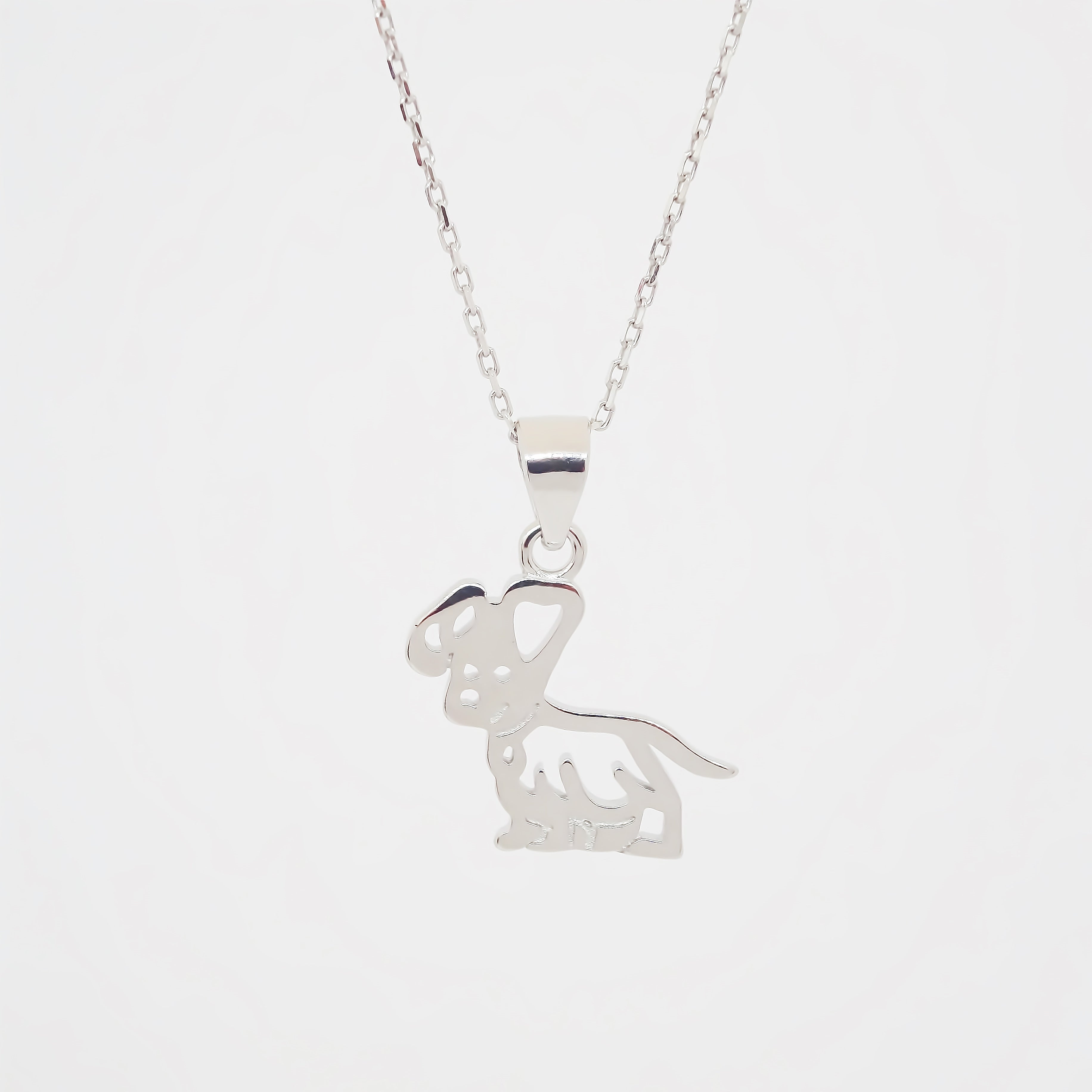 Amor Eterno - Dije + Cadena Regalo Plata Oro 24k / Perrito