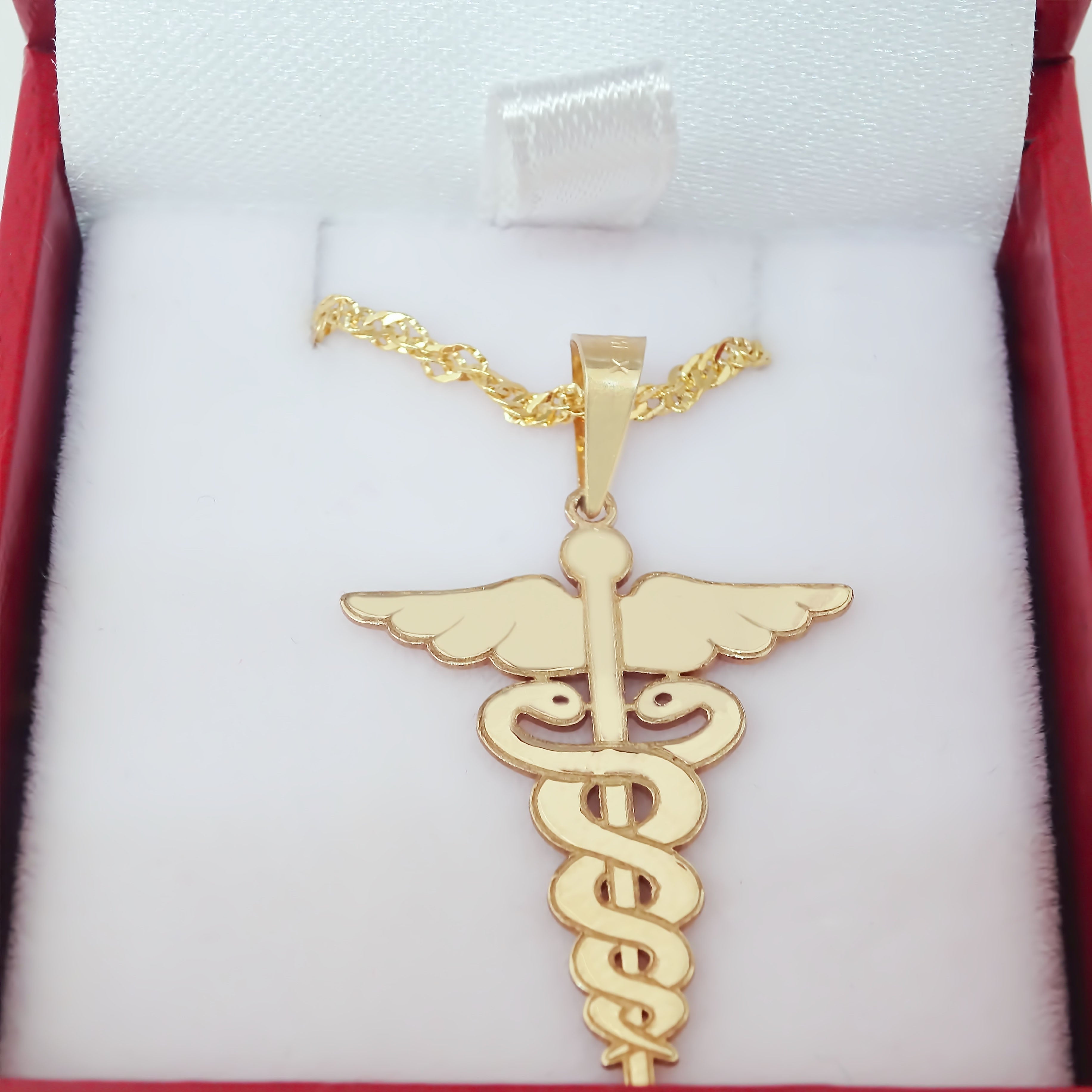 Amor Eterno - Dije Medicina Oro Sólido 10k + Cadena de Regalo