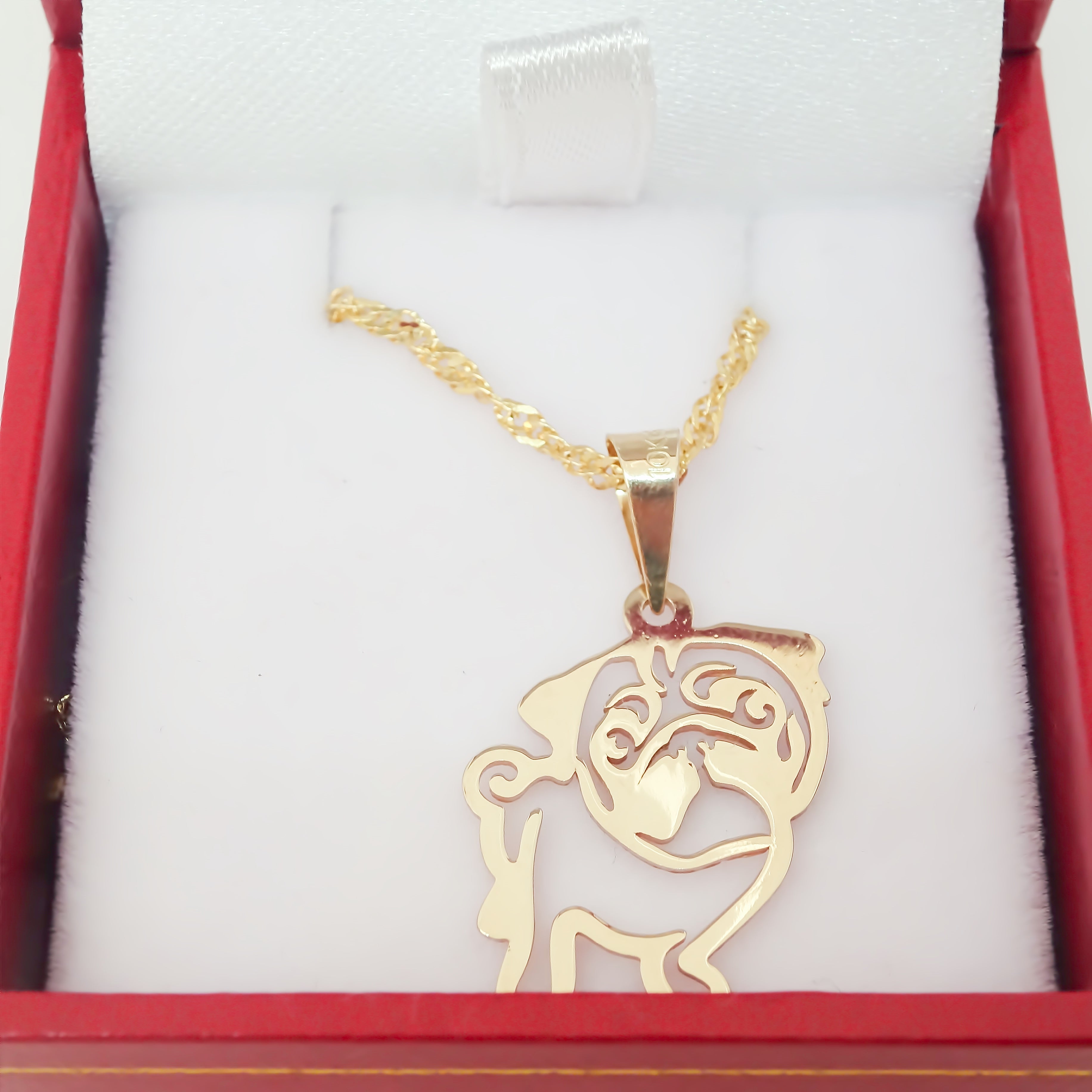 Amor Eterno - Dije Perrito Pug Oro 10k + Cadena de Regalo