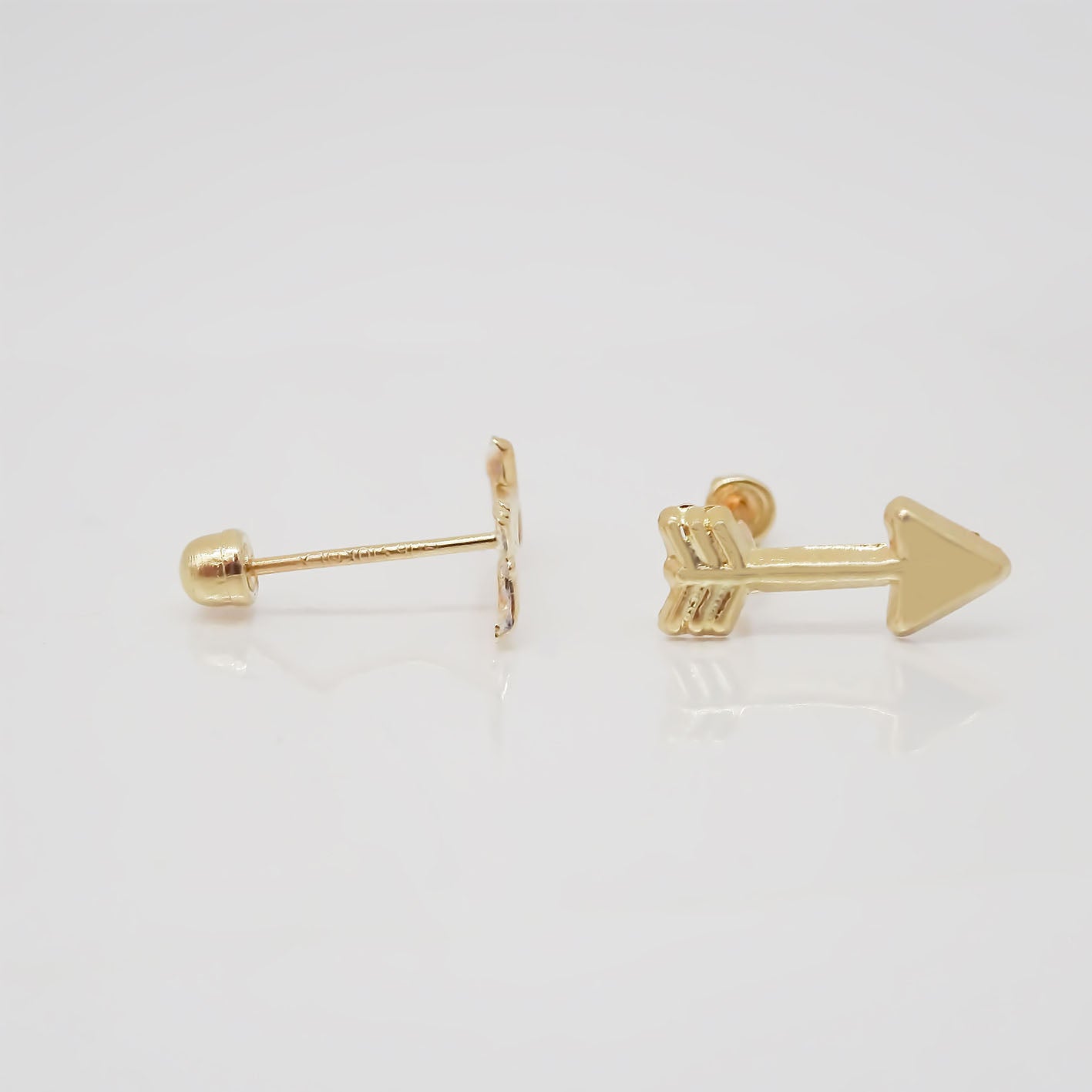 Amor Eterno - Broqueles Flecha / Aretes Oro 10k