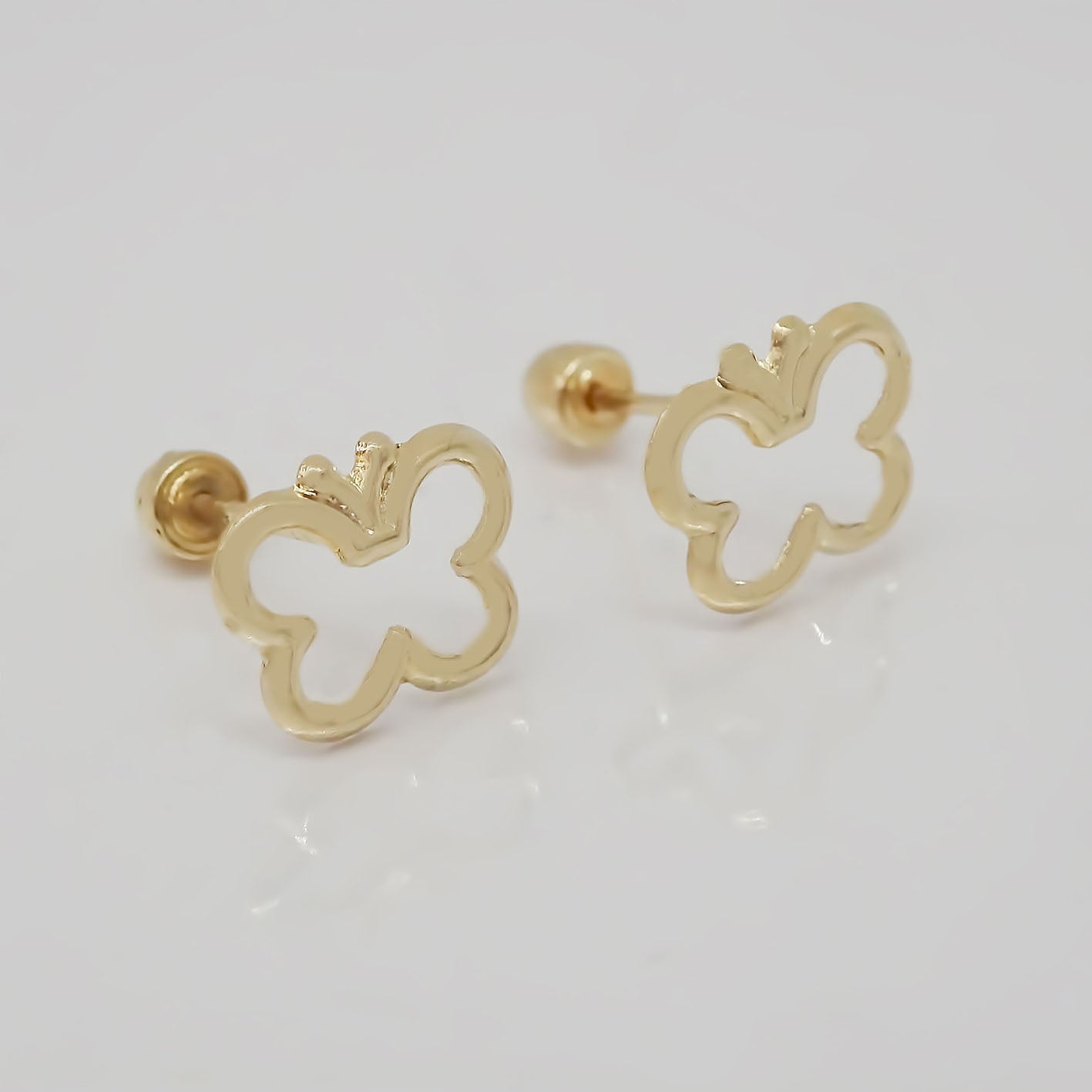 Amor Eterno - Broqueles / Mariposa Smile / Aretes Oro 10k