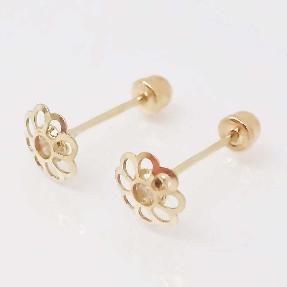 Amor Eterno - Broqueles / Flor Delicia / Aretes / Oro 10k
