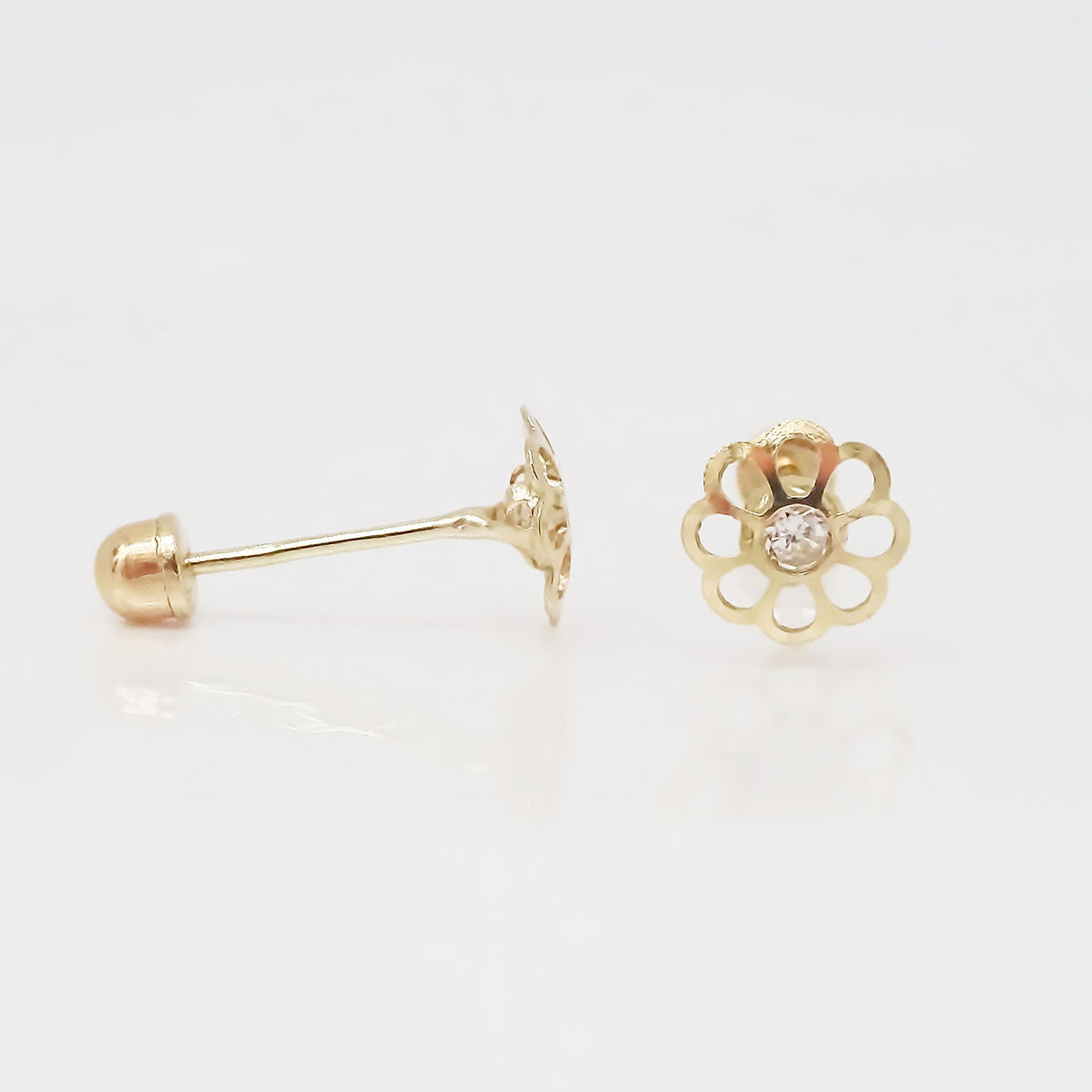 Amor Eterno - Broqueles / Flor Delicia / Aretes / Oro 10k