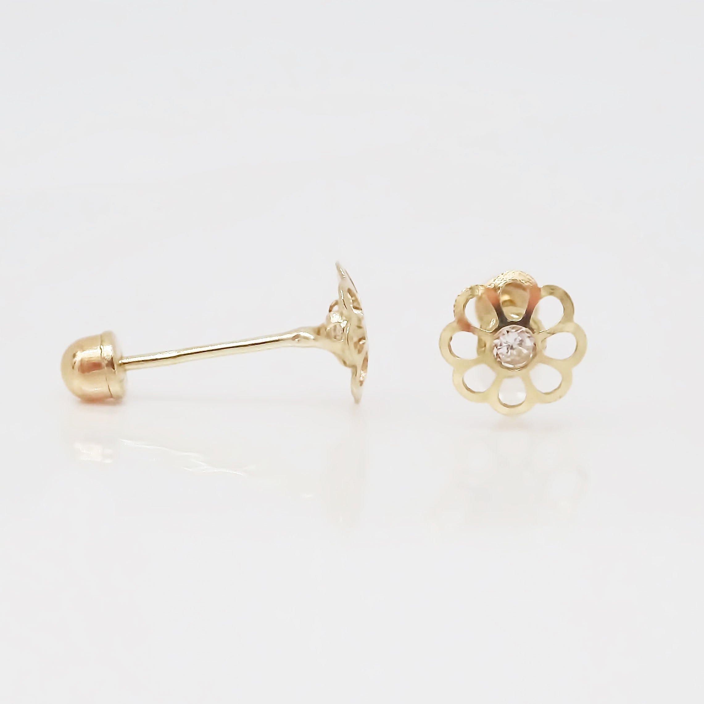 Amor Eterno - Broqueles / Flor Delicia / Aretes / Oro 10k