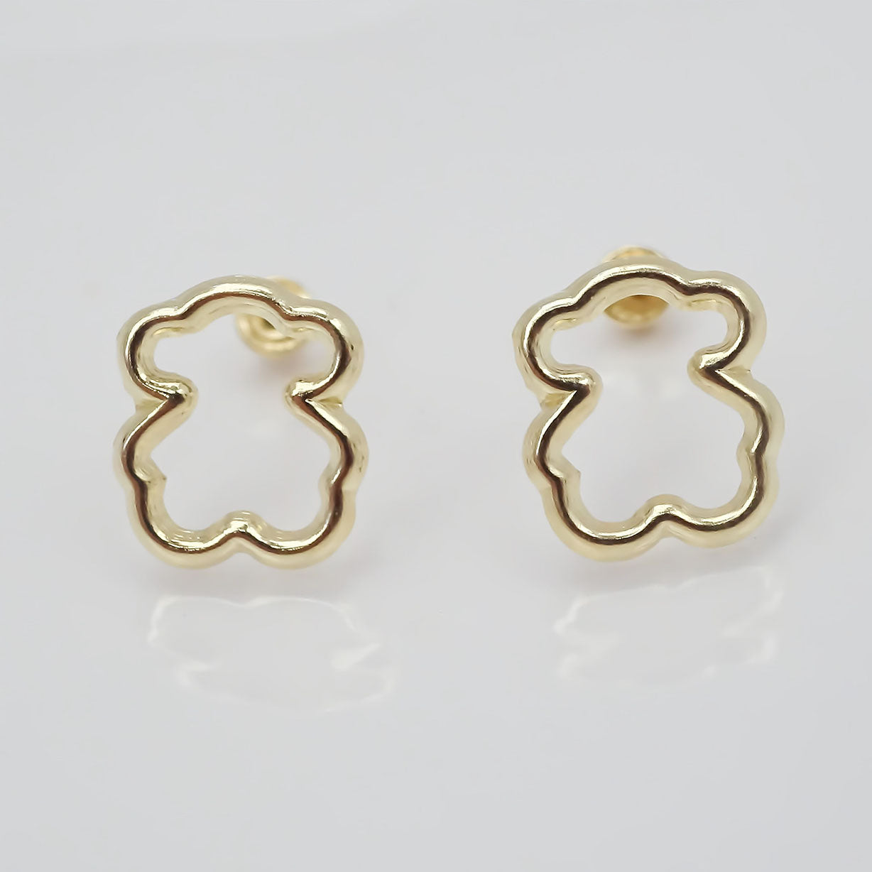 Amor Eterno - Broqueles / Aretes Osito Silueta Tous Oro 10k