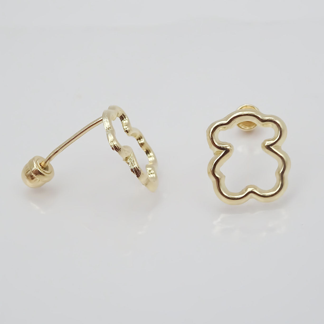 Amor Eterno - Broqueles / Aretes Osito Silueta Tous Oro 10k