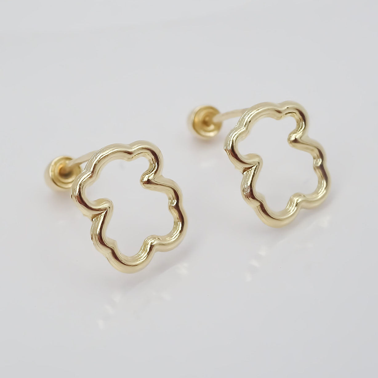 Amor Eterno - Broqueles / Aretes Osito Silueta Tous Oro 10k