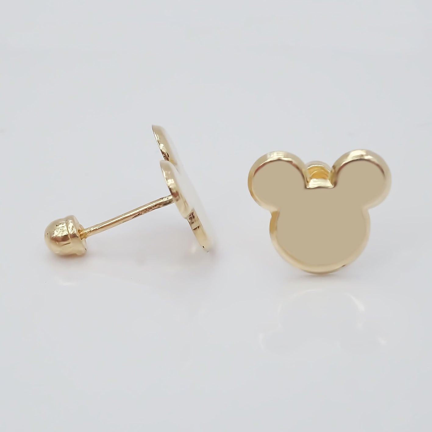 Amor Eterno - Broqueles / Disney Botón Mickey Oro 10k