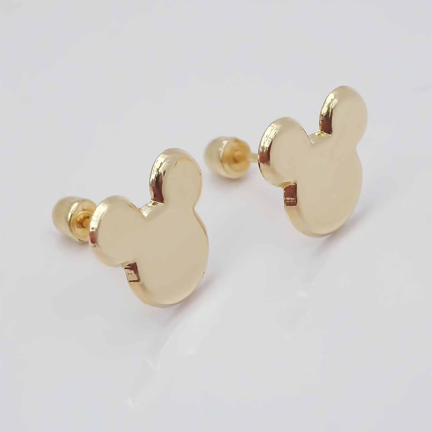 Amor Eterno - Broqueles / Disney Botón Mickey Oro 10k