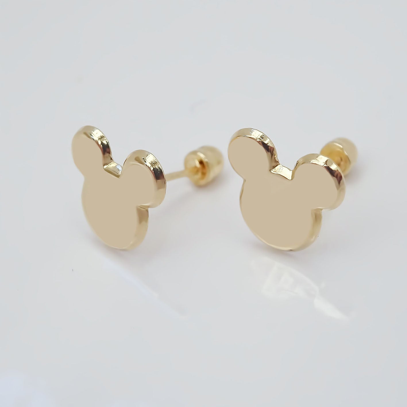 Amor Eterno - Broqueles / Disney Botón Mickey Oro 10k