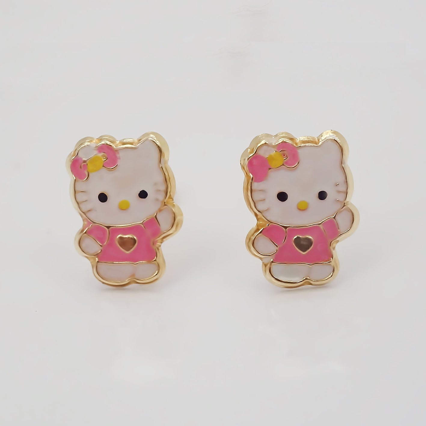 Amor Eterno - Broqueles Aretes / Hello Kitty / Oro 10k