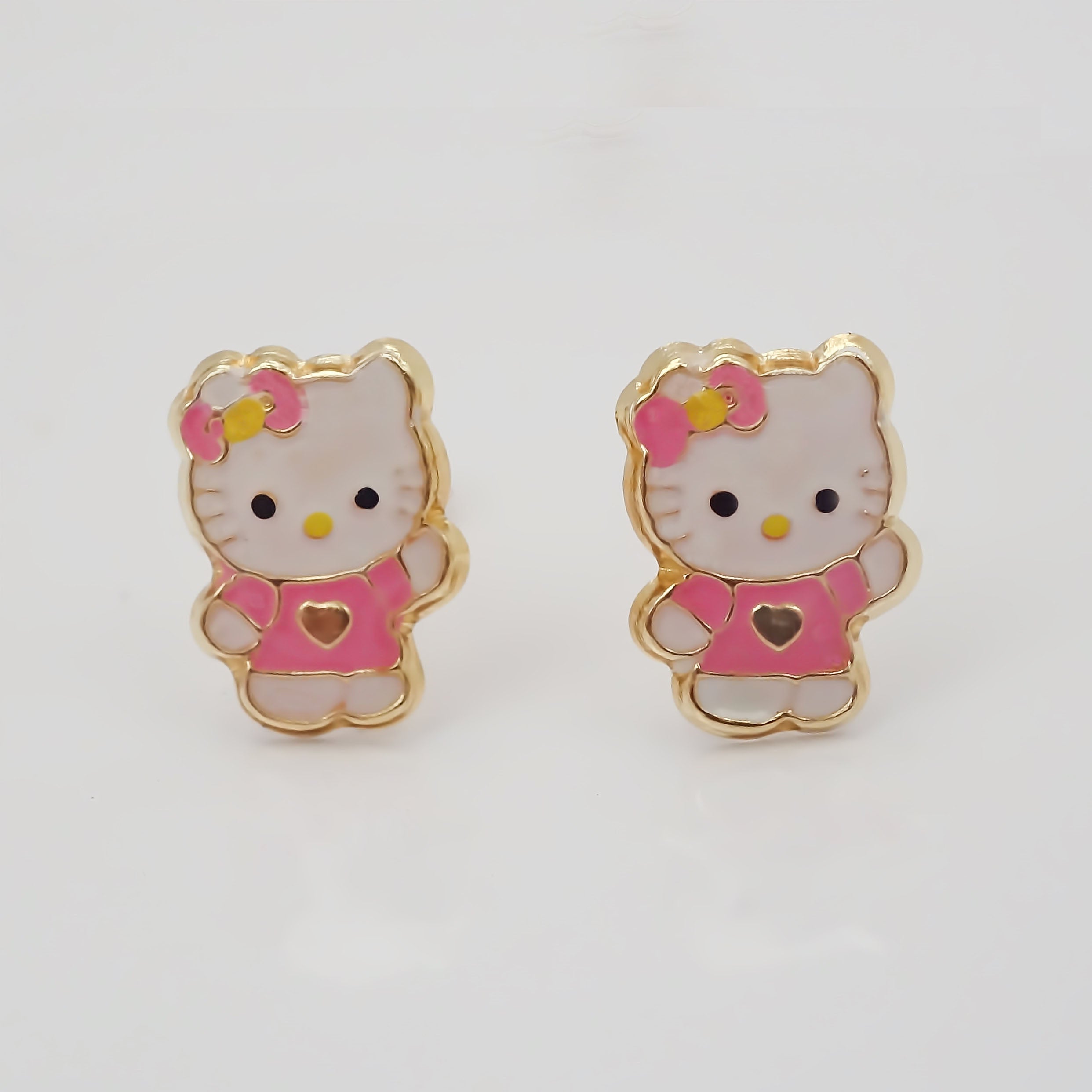 Amor Eterno - Broqueles Aretes / Hello Kitty / Oro 10k