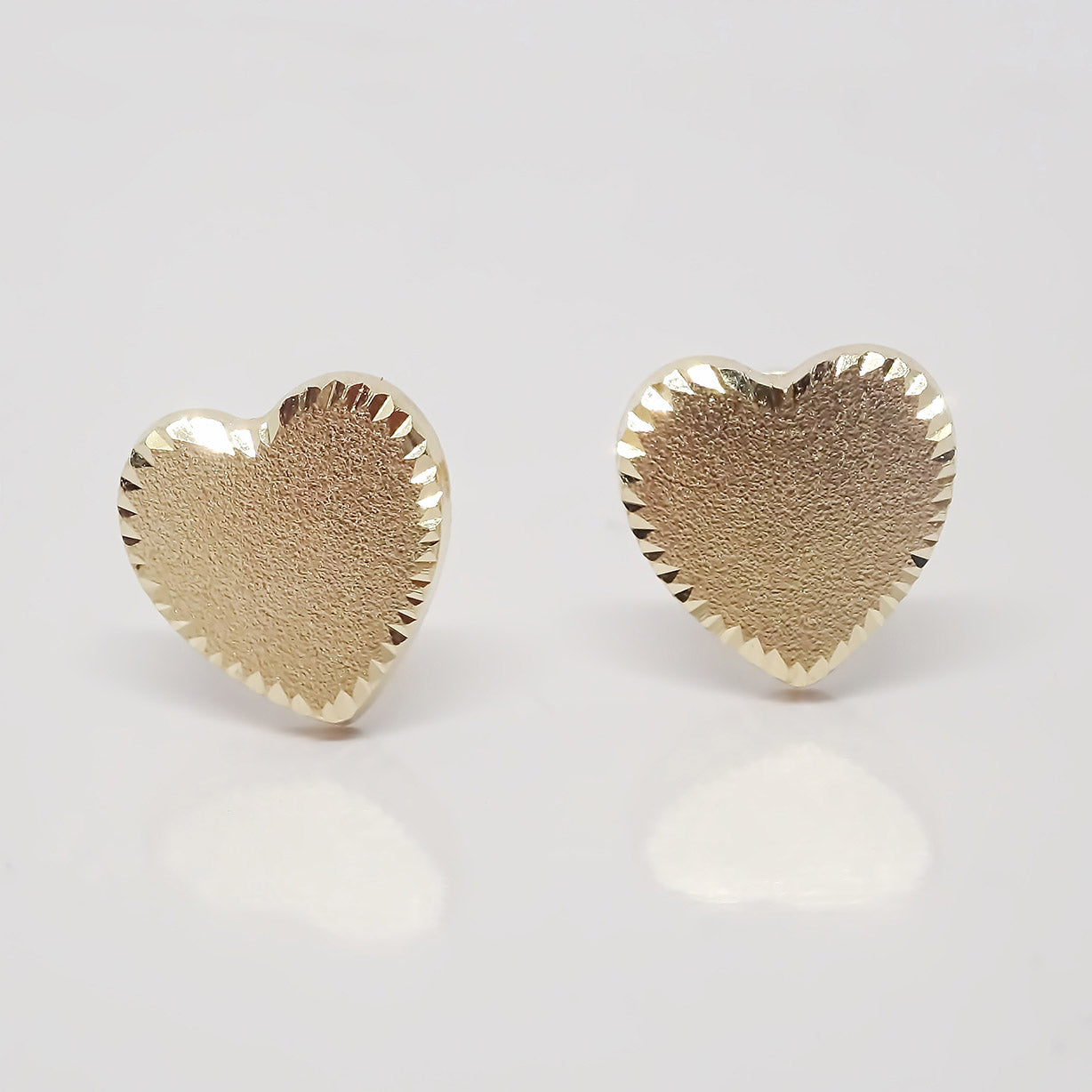 Amor Eterno - Broqueles / Corazón Azucarado / Oro Sólido 10k / Dama