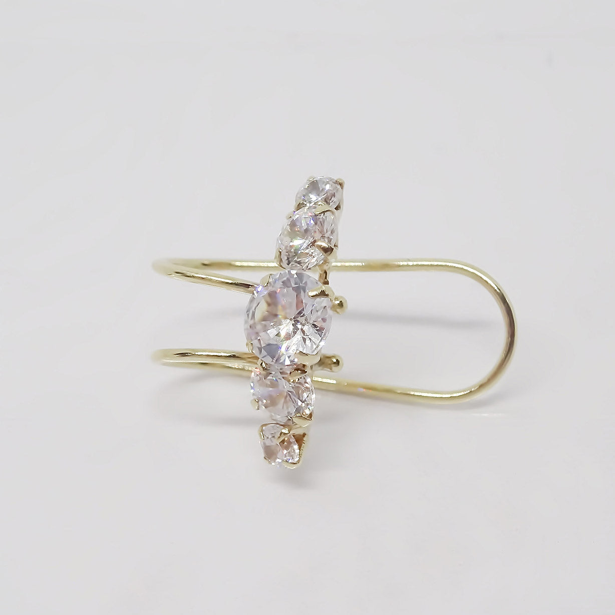 Amor Eterno - Earcuff Diamond / Falsa Perforación / Oro 10k