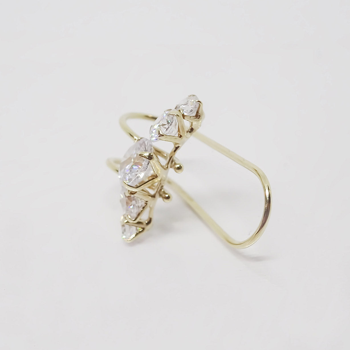 Amor Eterno - Earcuff Diamond / Falsa Perforación / Oro 10k