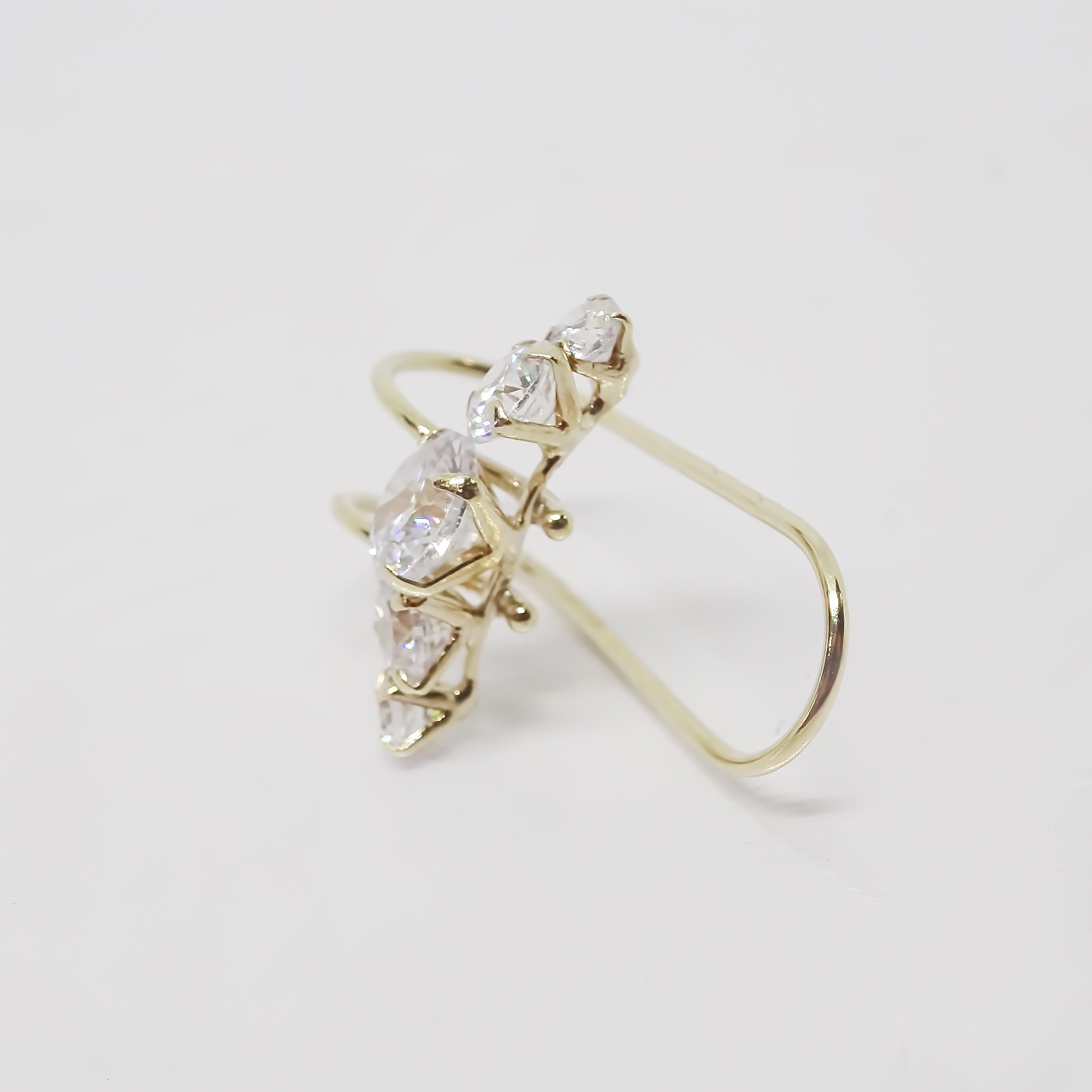 Amor Eterno - Earcuff Diamond / Falsa Perforación / Oro 10k