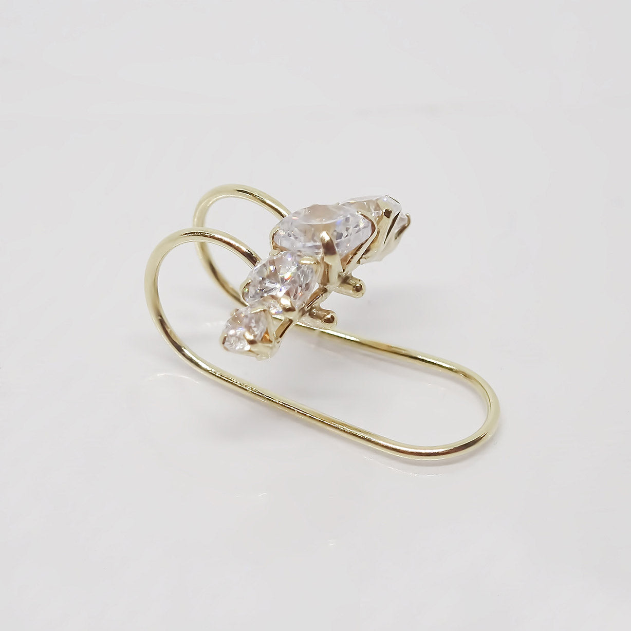 Amor Eterno - Earcuff Diamond / Falsa Perforación / Oro 10k