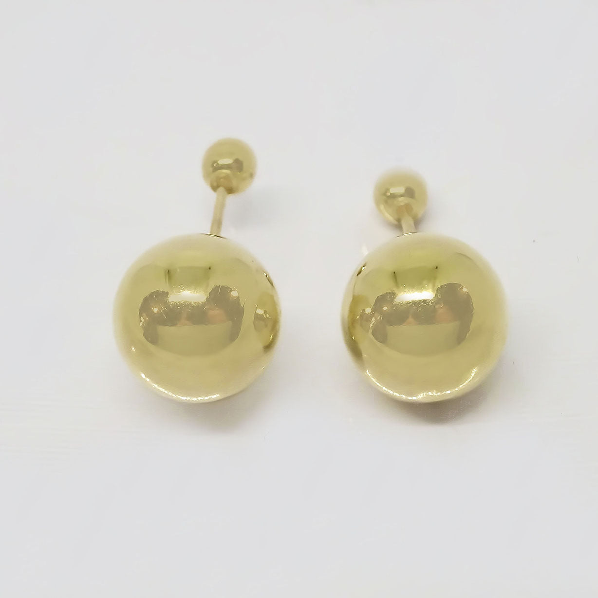 Amor Eterno - Broqueles / Dormilonas Grande Aretes / Oro 10k