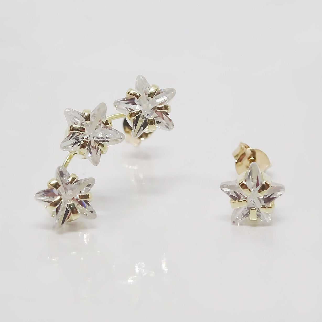 Amor Eterno - Lambada / Estrella Desigual / Aretes Oro 10k