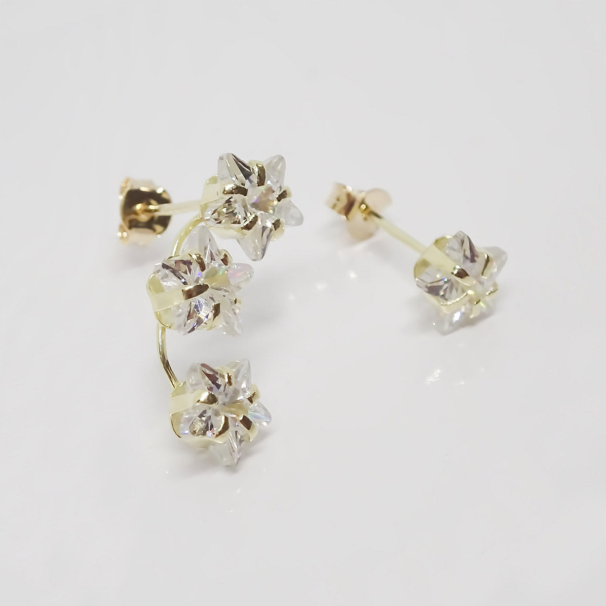 Amor Eterno - Lambada / Estrella Desigual / Aretes Oro 10k
