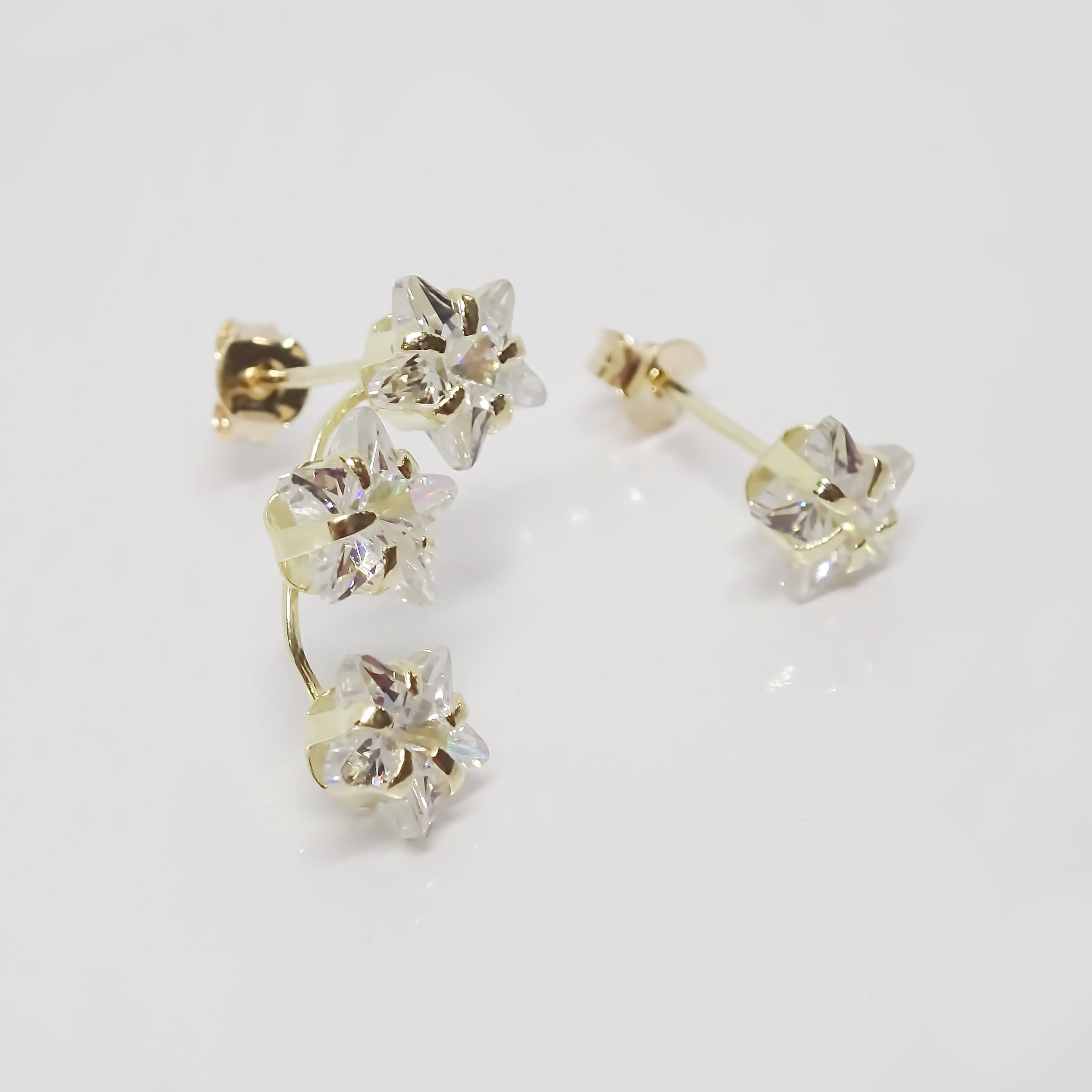 Amor Eterno - Lambada / Estrella Desigual / Aretes Oro 10k