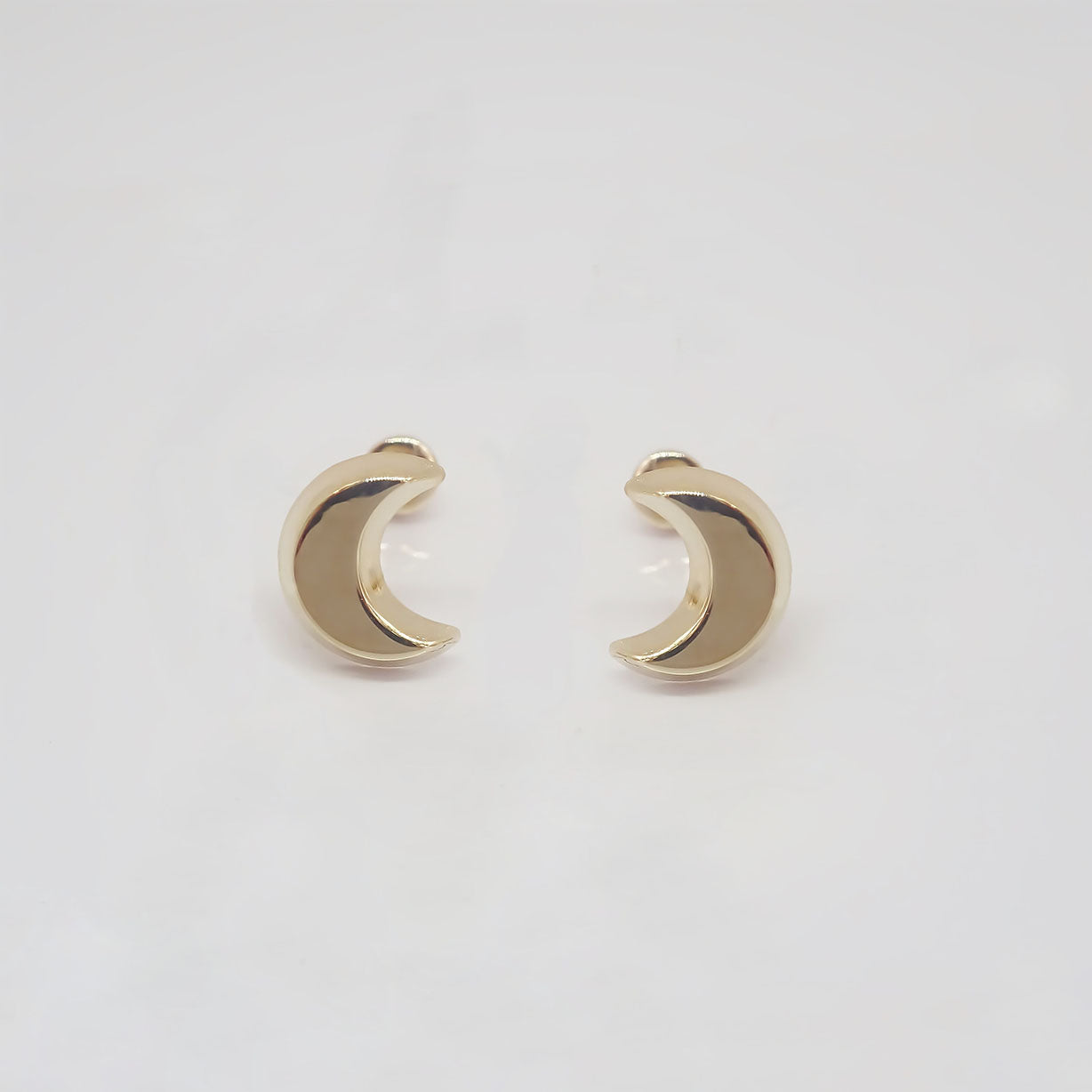 Amor Eterno - Broqueles Luna Basic / Aretes Oro 10k