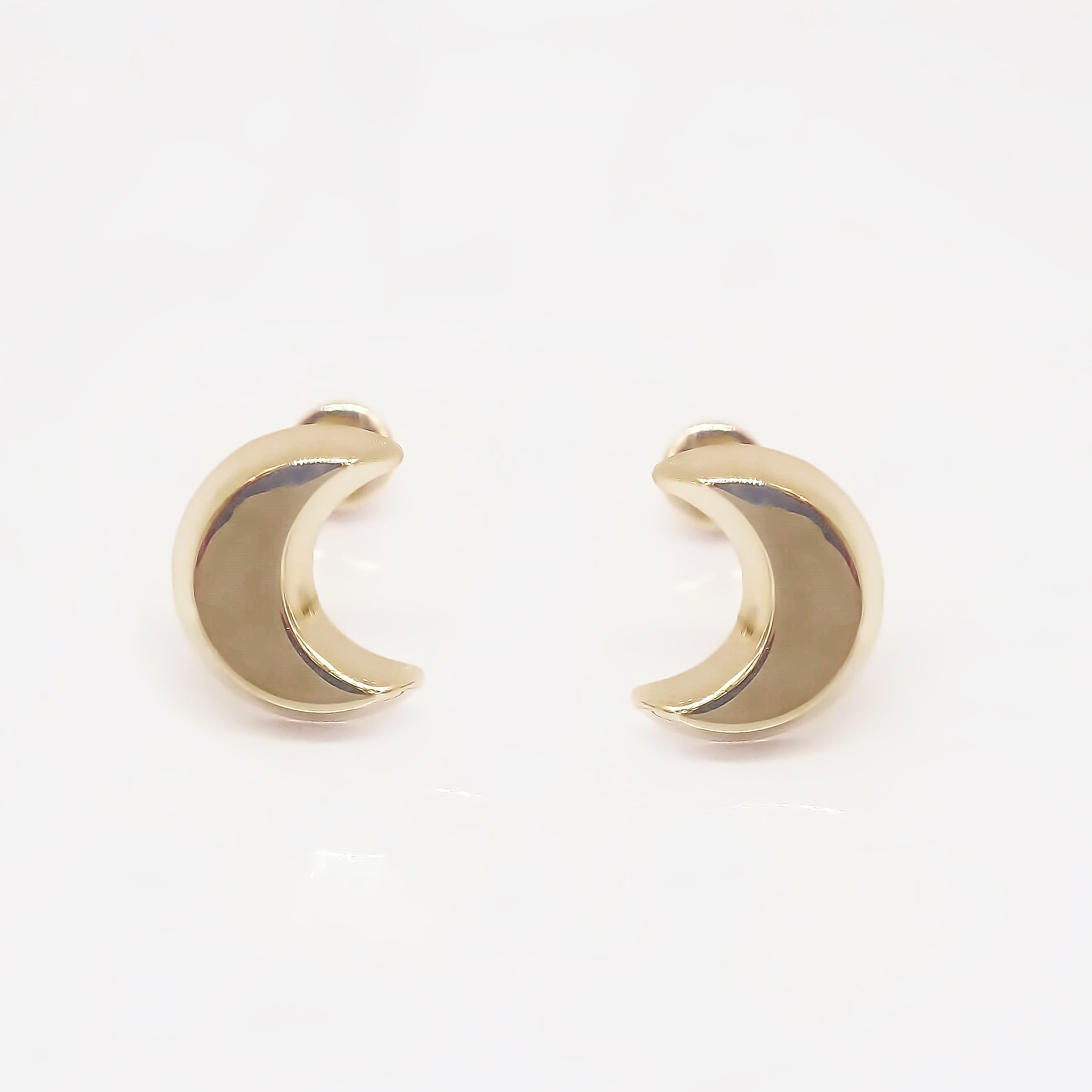 Amor Eterno - Broqueles Luna Basic / Aretes Oro 10k