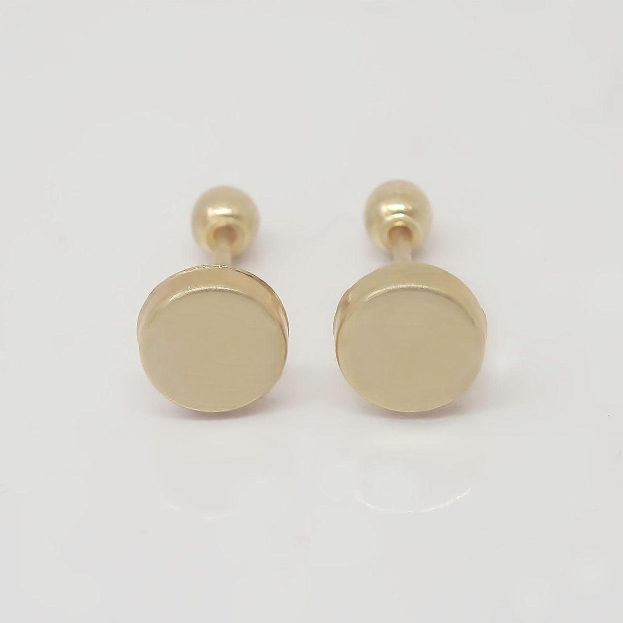 Amor Eterno - Broqueles Circulo Basic Bebé Aretes / Oro 10k