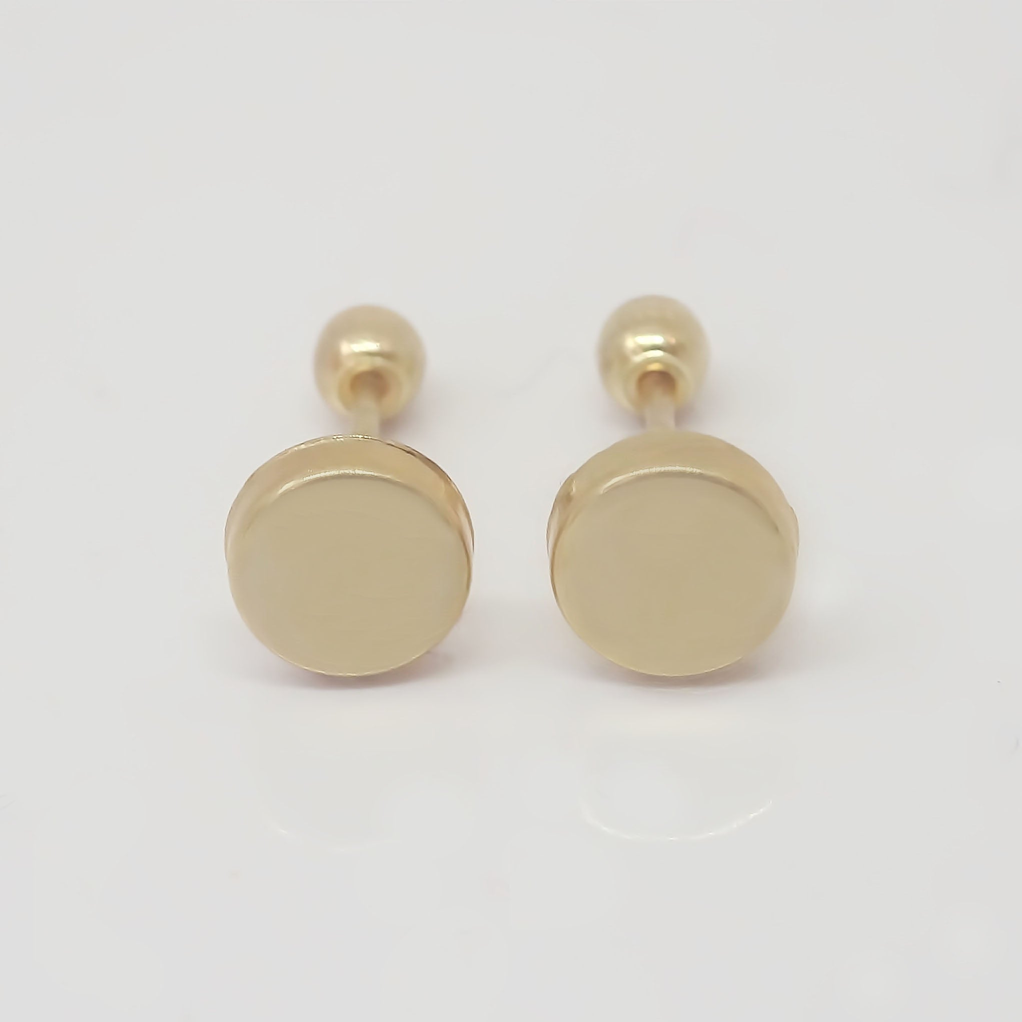Amor Eterno - Broqueles Circulo Basic Bebé Aretes / Oro 10k