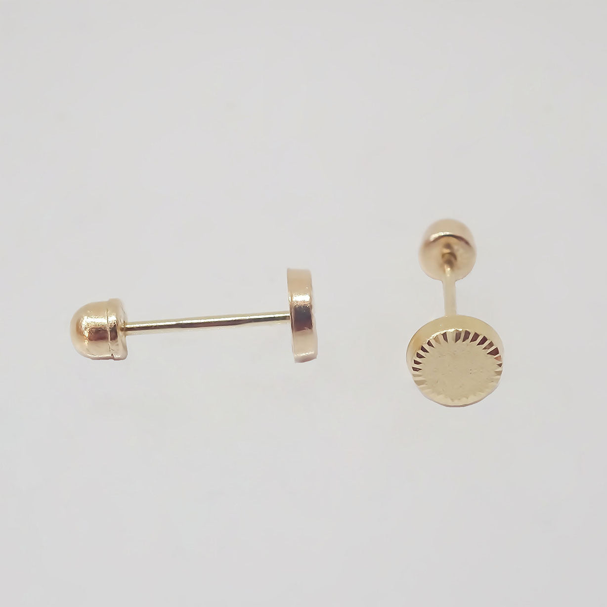 Amor Eterno - Broqueles / Circulo Azucarado Bebé 4mm Oro 10k