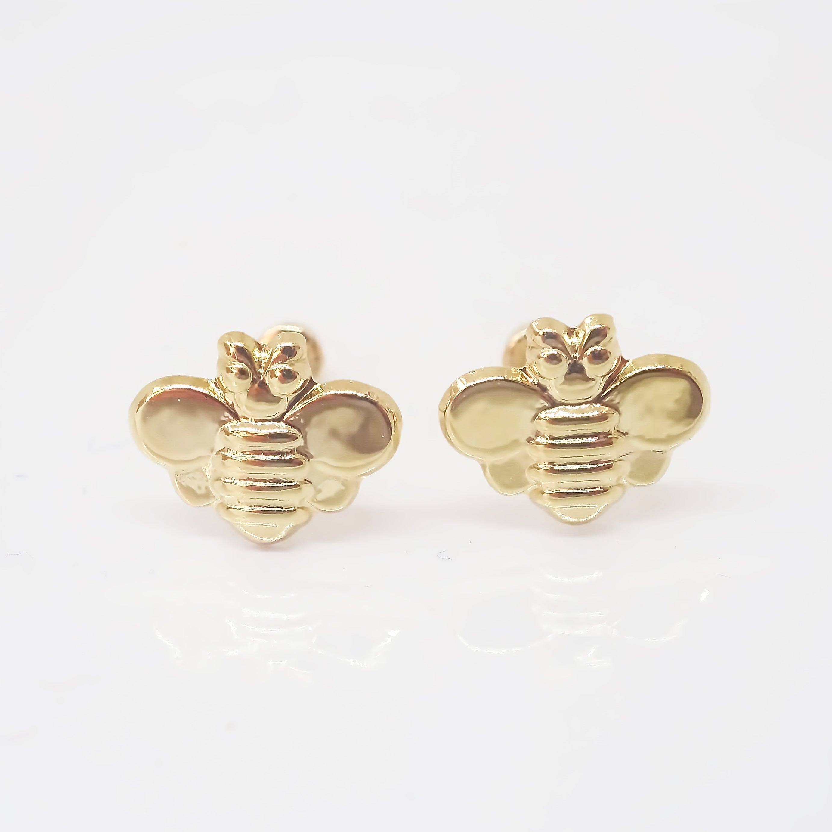 Amor Eterno - Broqueles Abeja / Aretes / Oro 10k