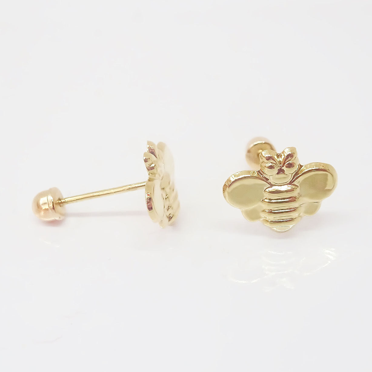 Amor Eterno - Broqueles Abeja / Aretes / Oro 10k