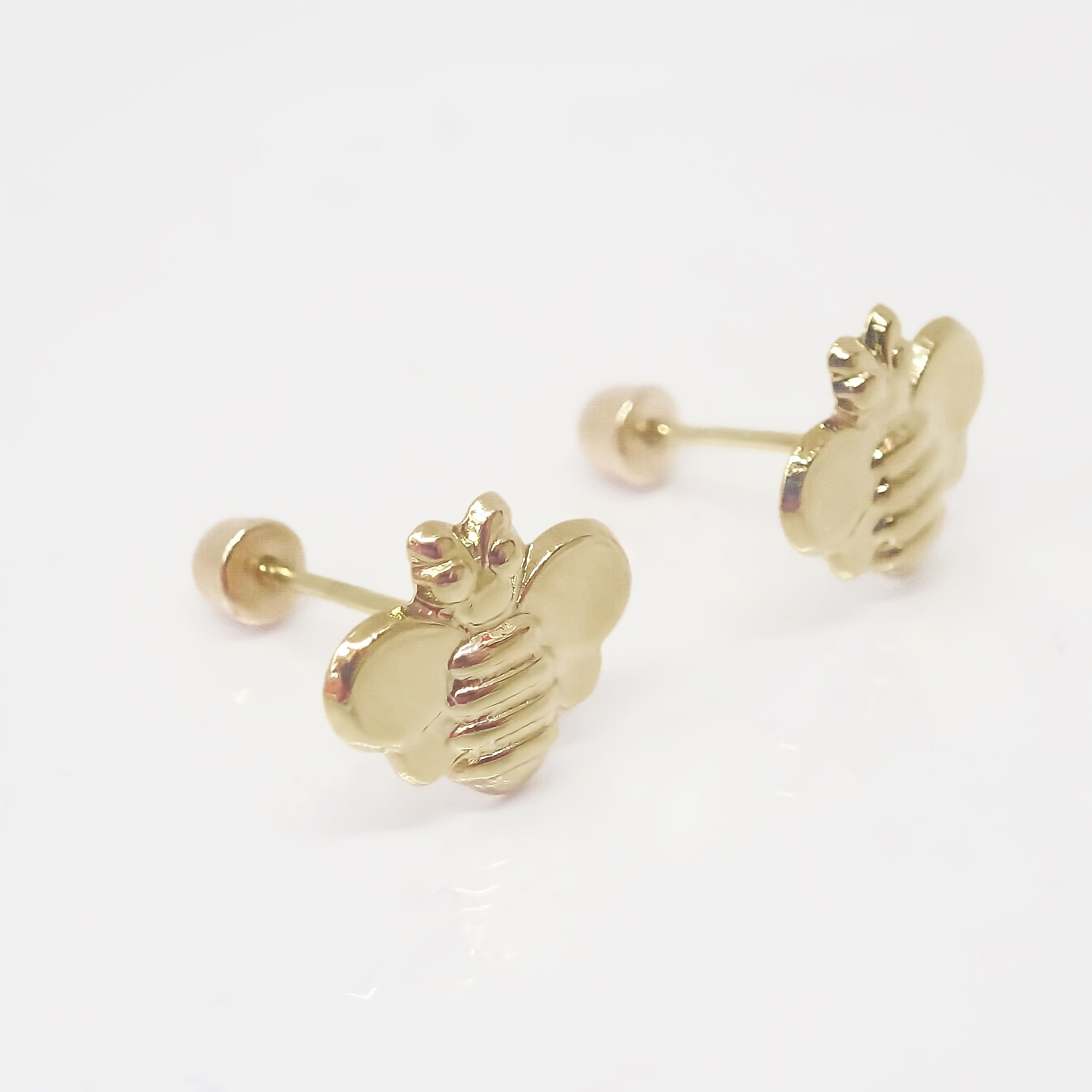Amor Eterno - Broqueles Abeja / Aretes / Oro 10k