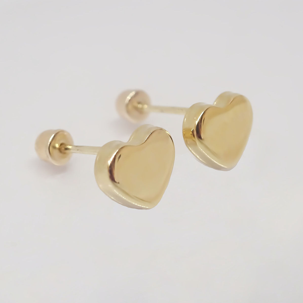 Amor Eterno - Broqueles Corazón Basic Aretes / Oro 10k