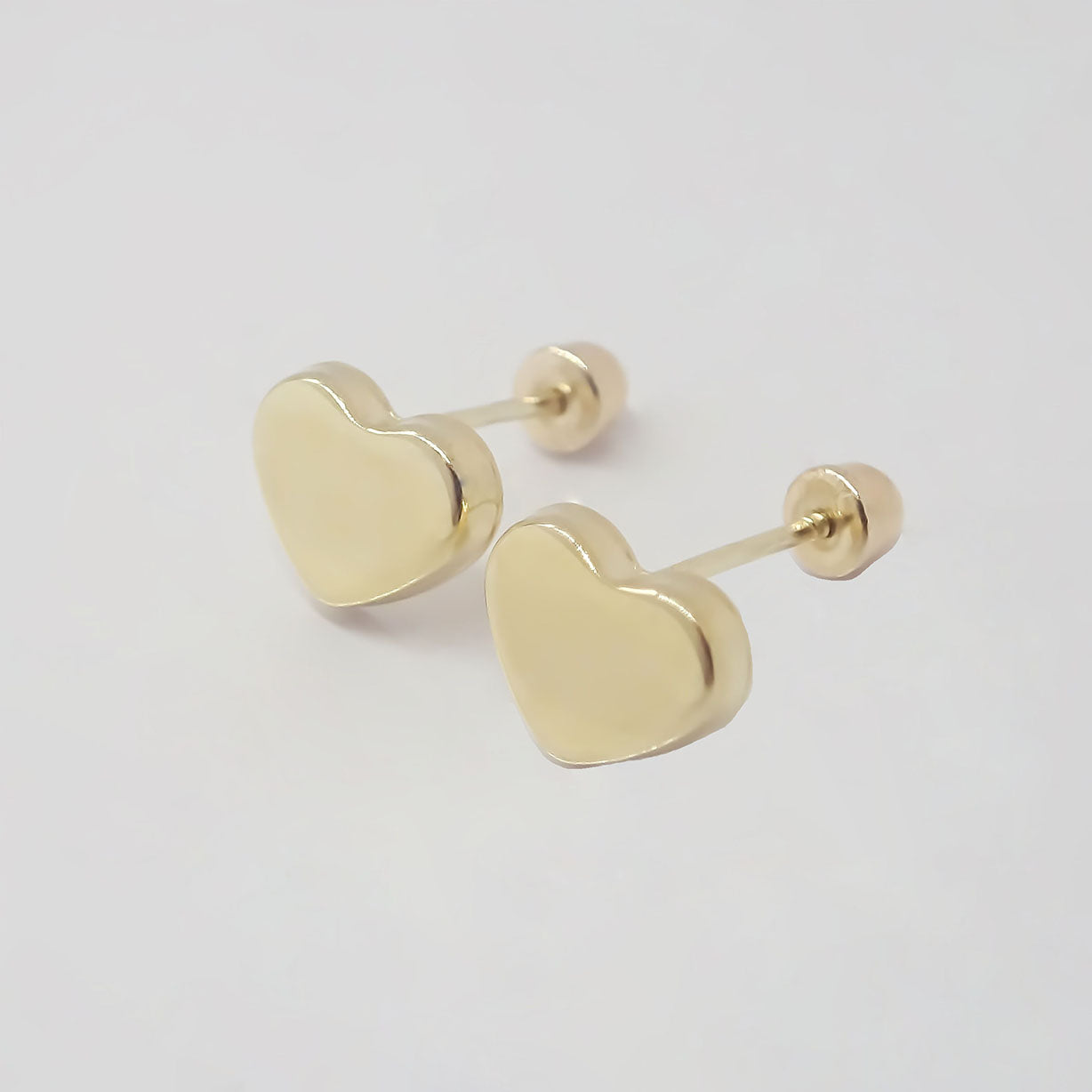 Amor Eterno - Broqueles Corazón Basic Aretes / Oro 10k