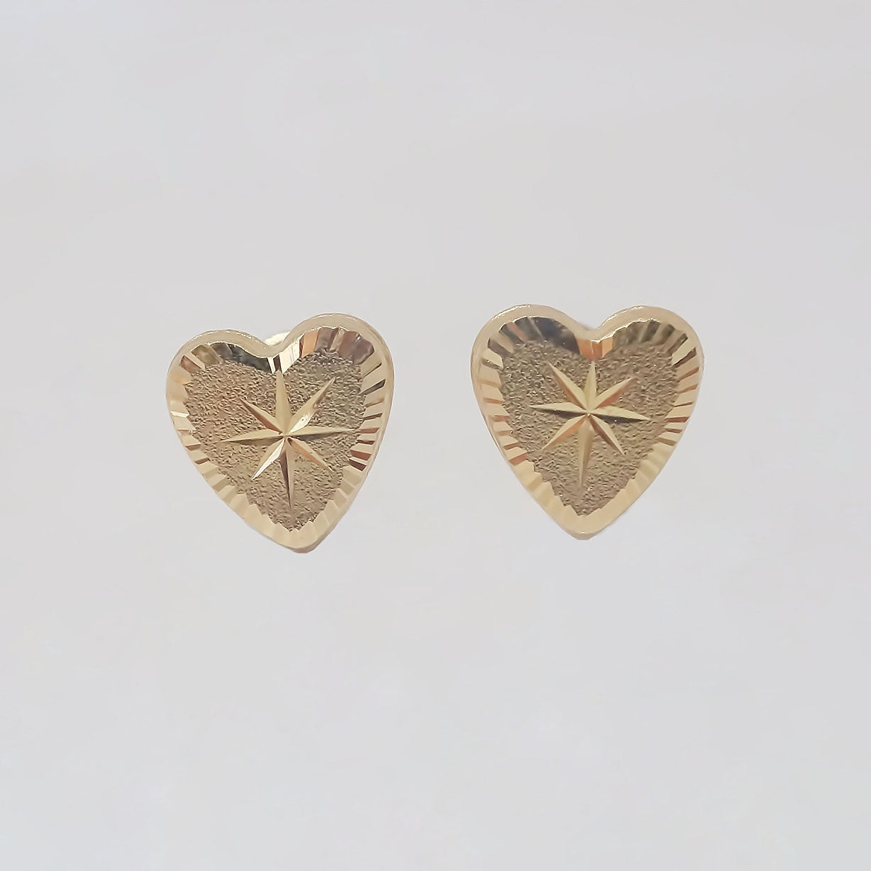 Amor Eterno-Broqueles Corazón Azucarado Estrella Grande/ 10k