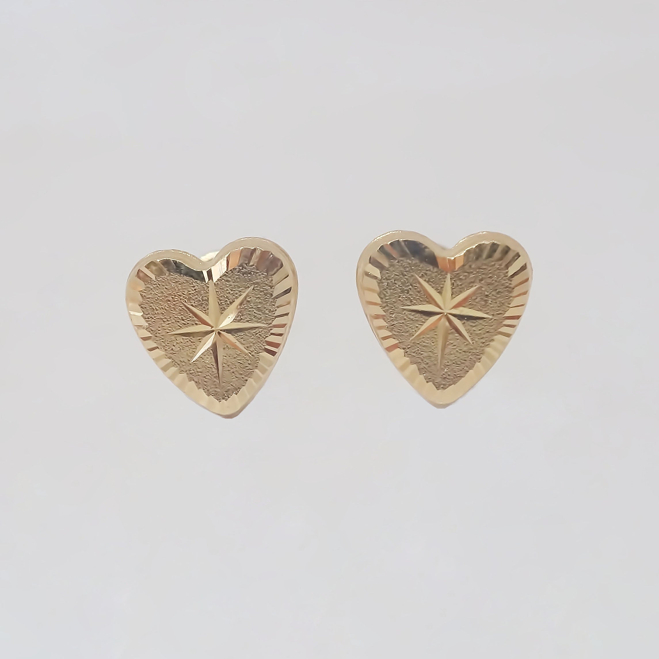 Amor Eterno-Broqueles Corazón Azucarado Estrella Grande/ 10k