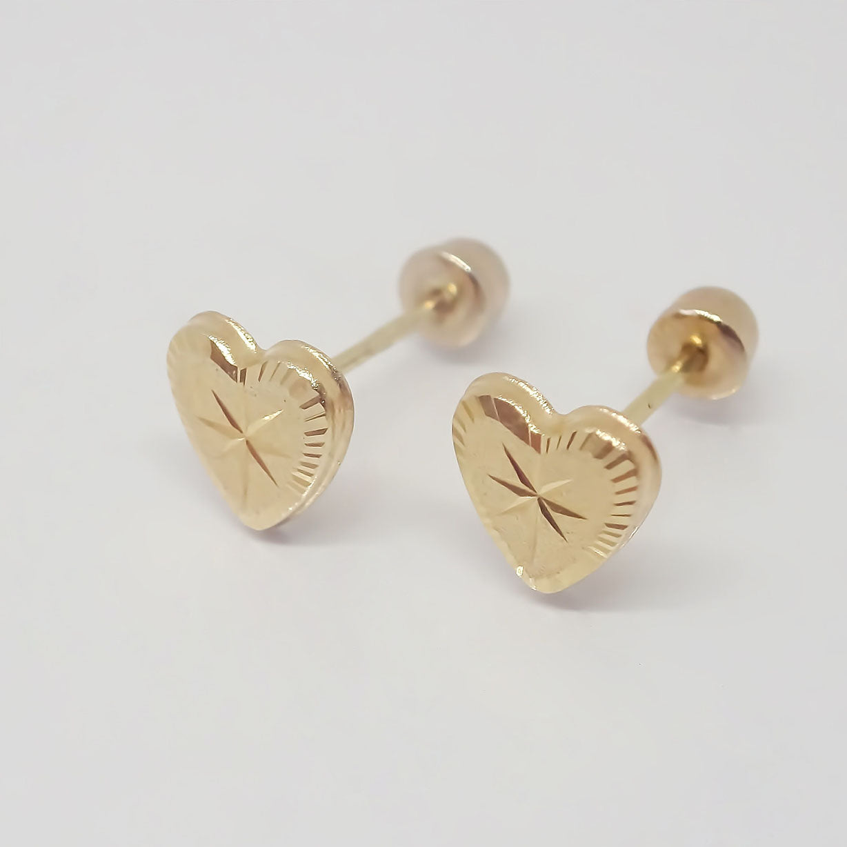 Amor Eterno-Broqueles Corazón Azucarado Estrella Chico / 10k