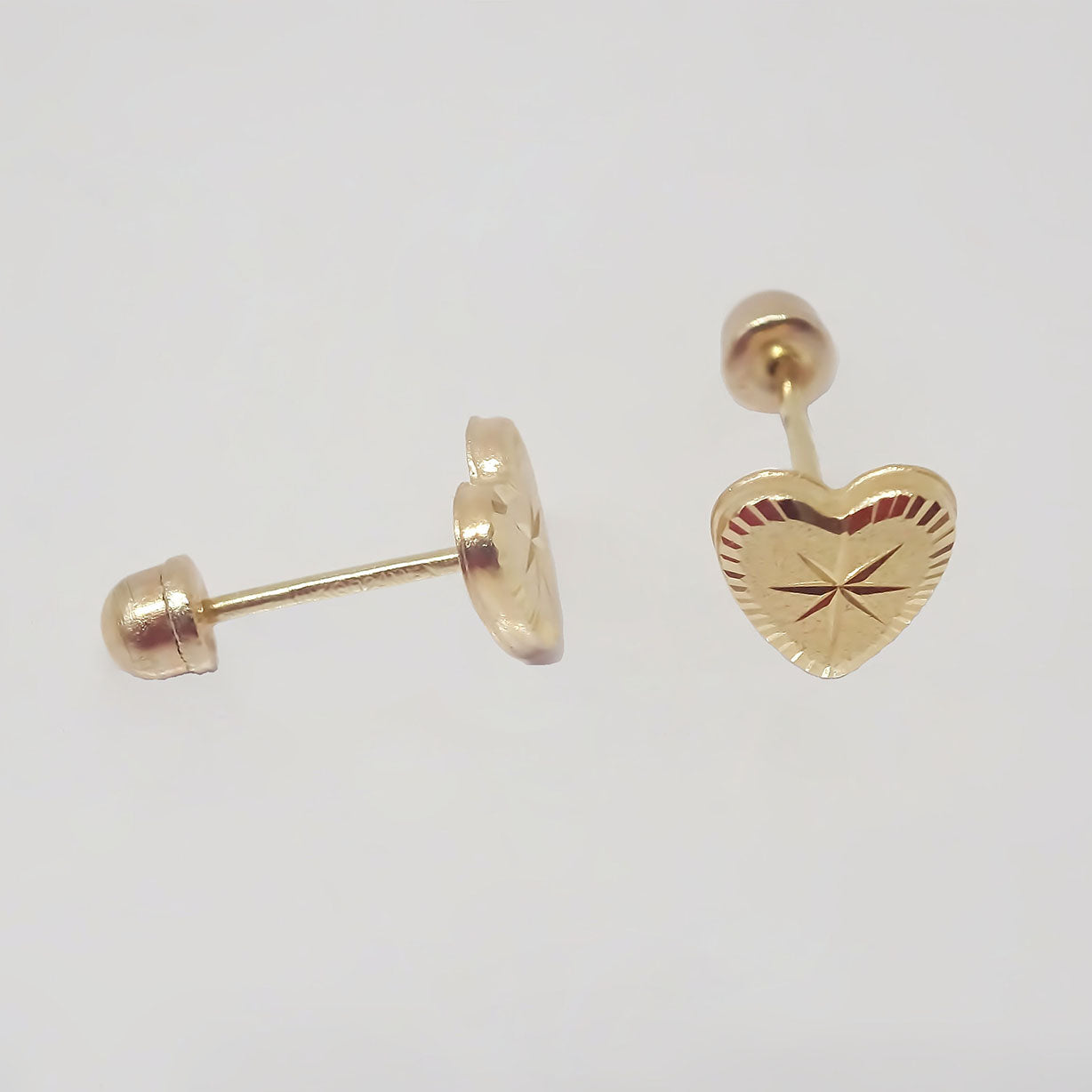 Amor Eterno-Broqueles Corazón Azucarado Estrella Chico / 10k