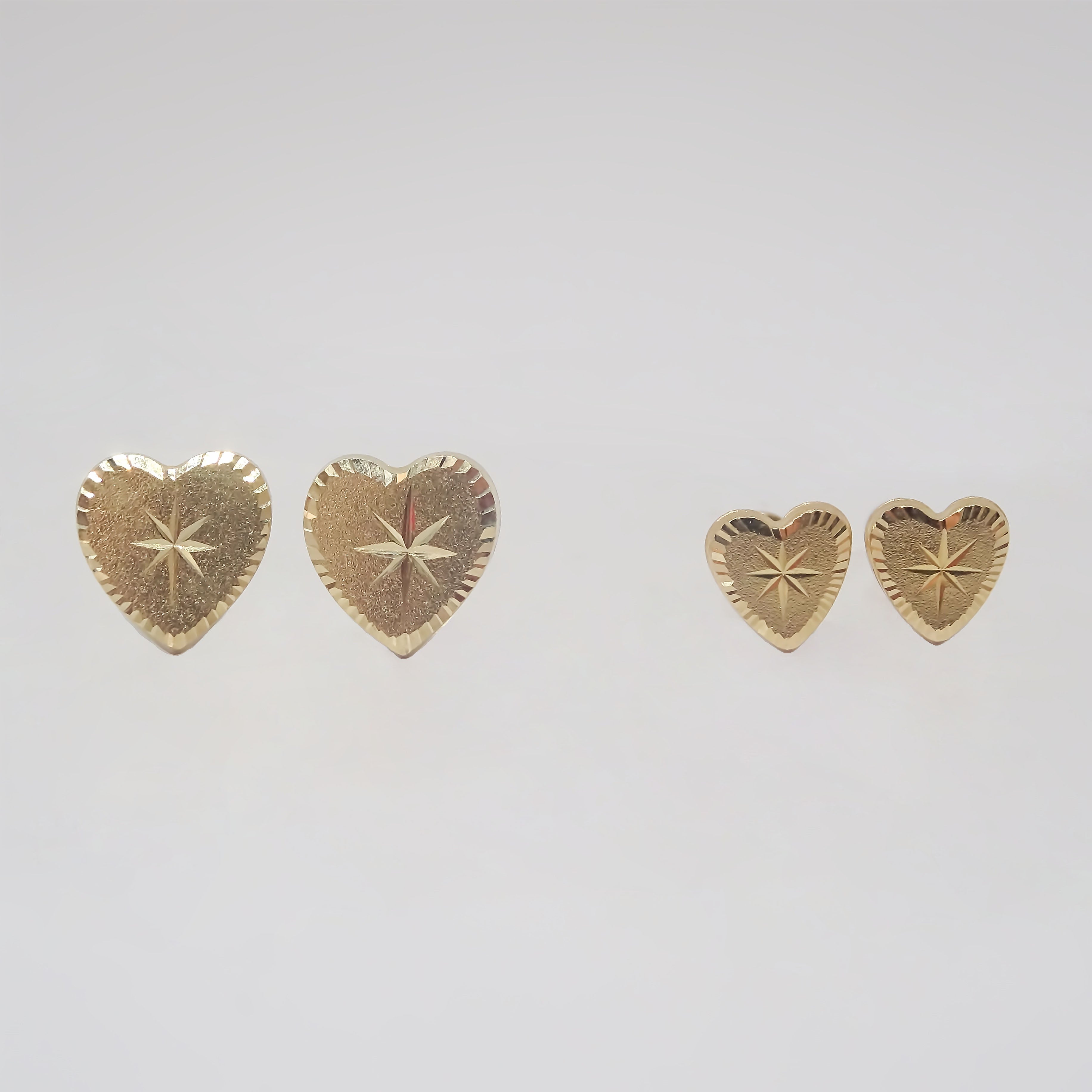 Amor Eterno-Broqueles Corazón Azucarado Estrella Grande/ 10k