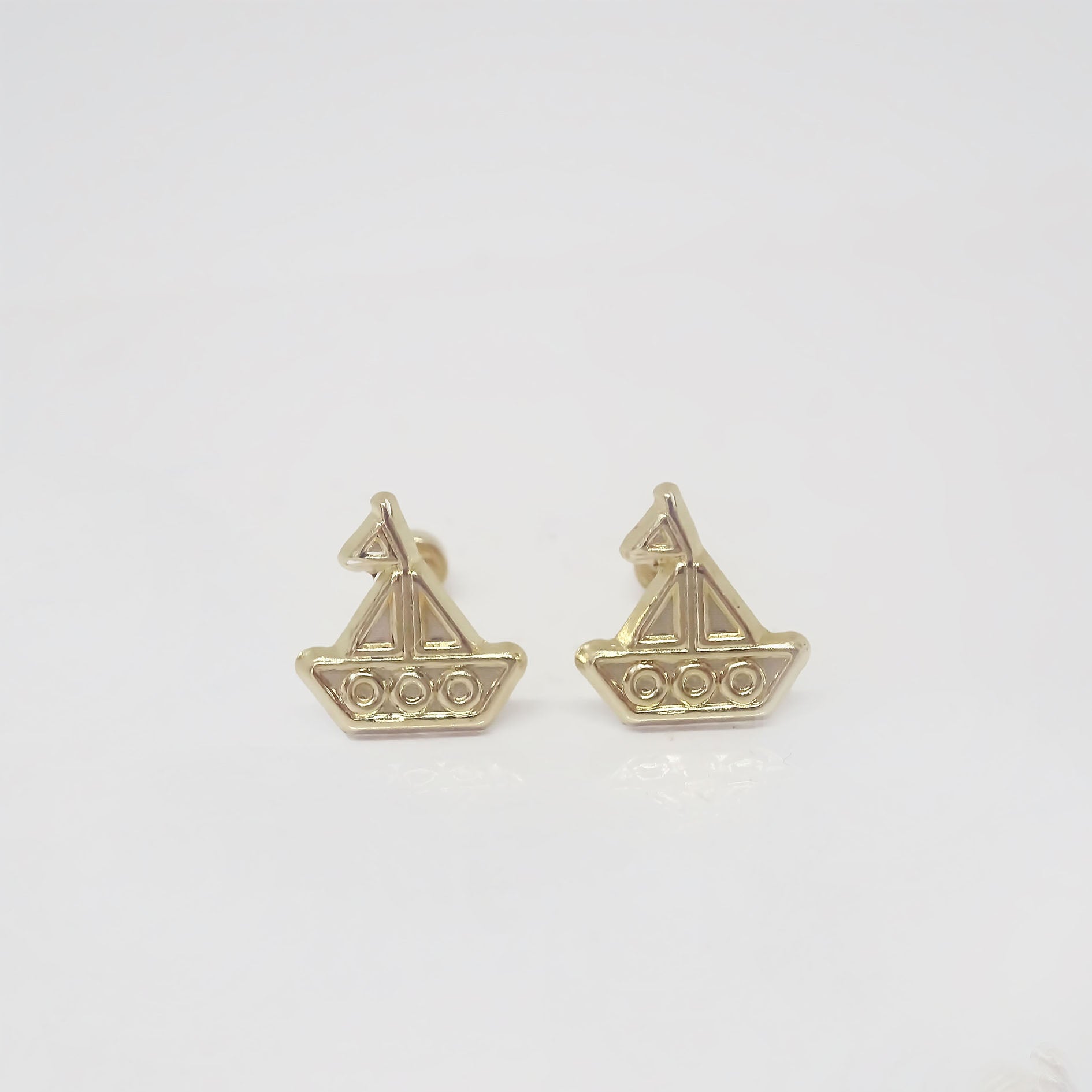 Amor Eterno - Broqueles Barquito / Aretes / Oro 10k