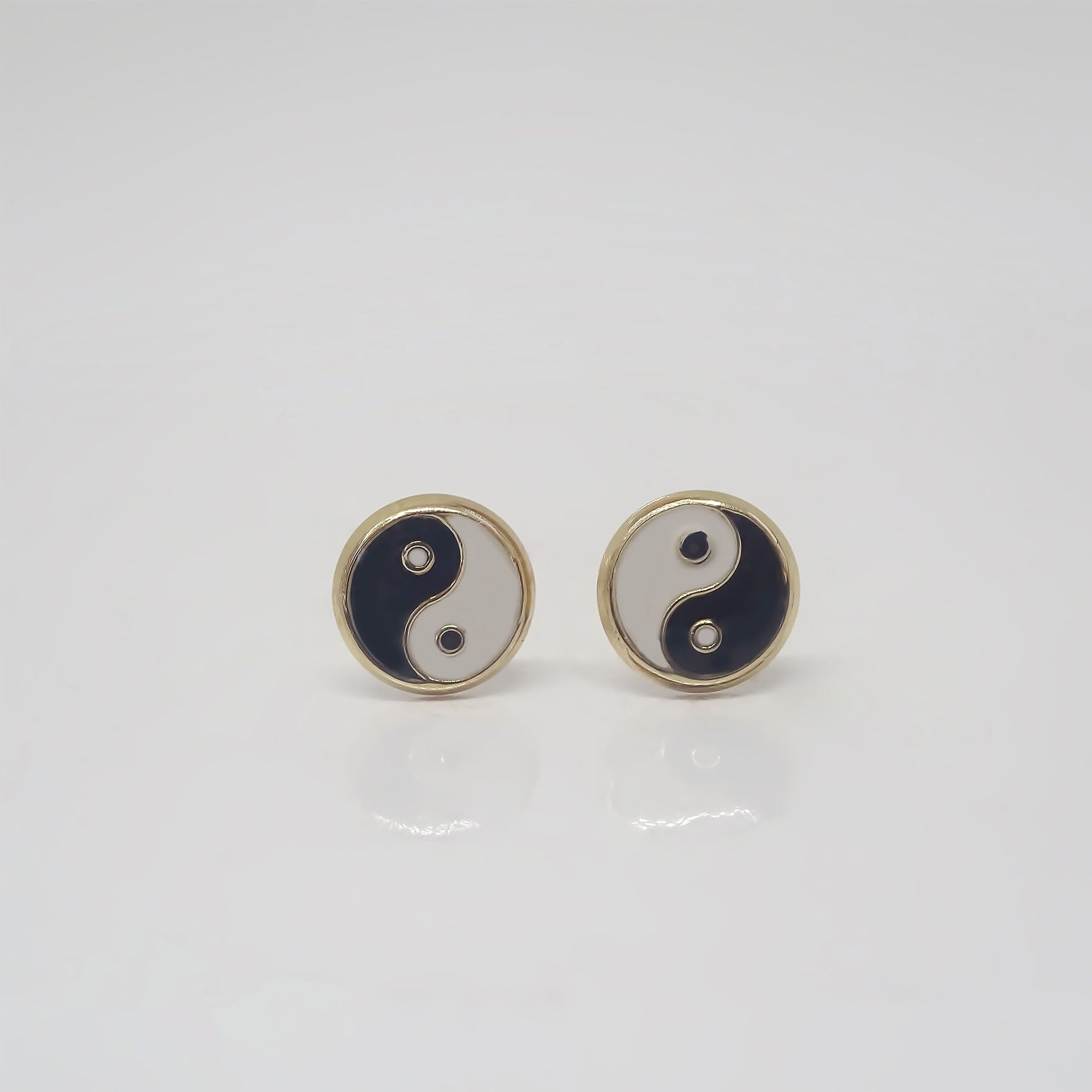 Amor Eterno - Broqueles Ying Yang / Aretes / Oro 10k
