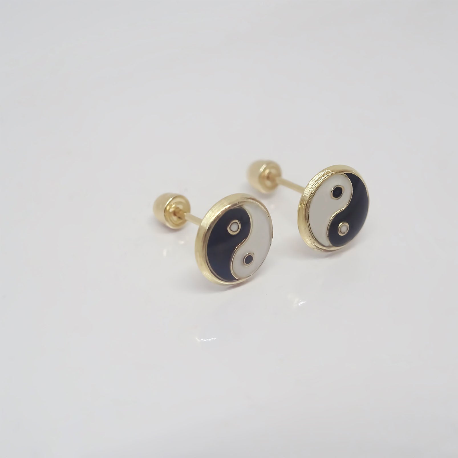 Amor Eterno - Broqueles Ying Yang / Aretes / Oro 10k