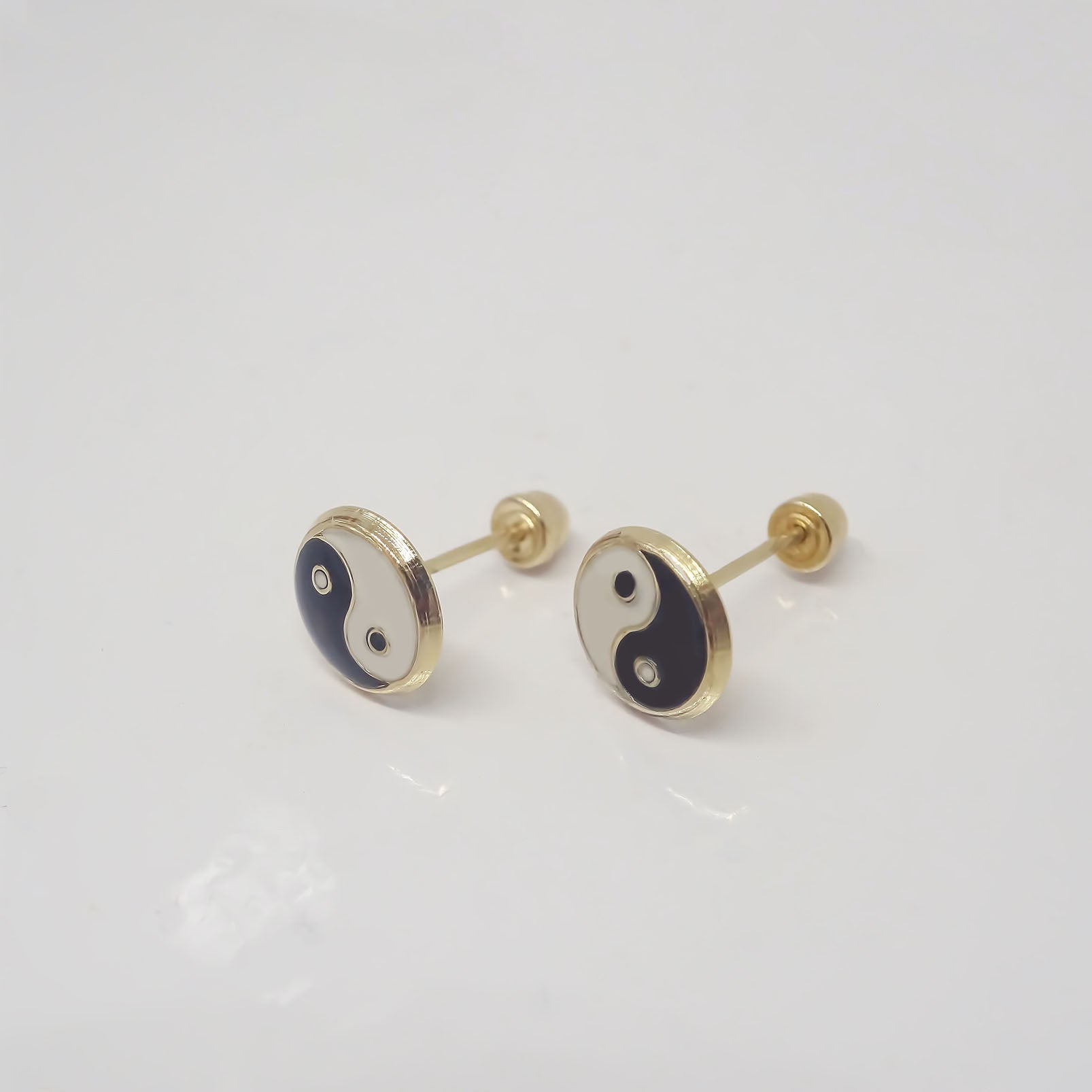 Amor Eterno - Broqueles Ying Yang / Aretes / Oro 10k